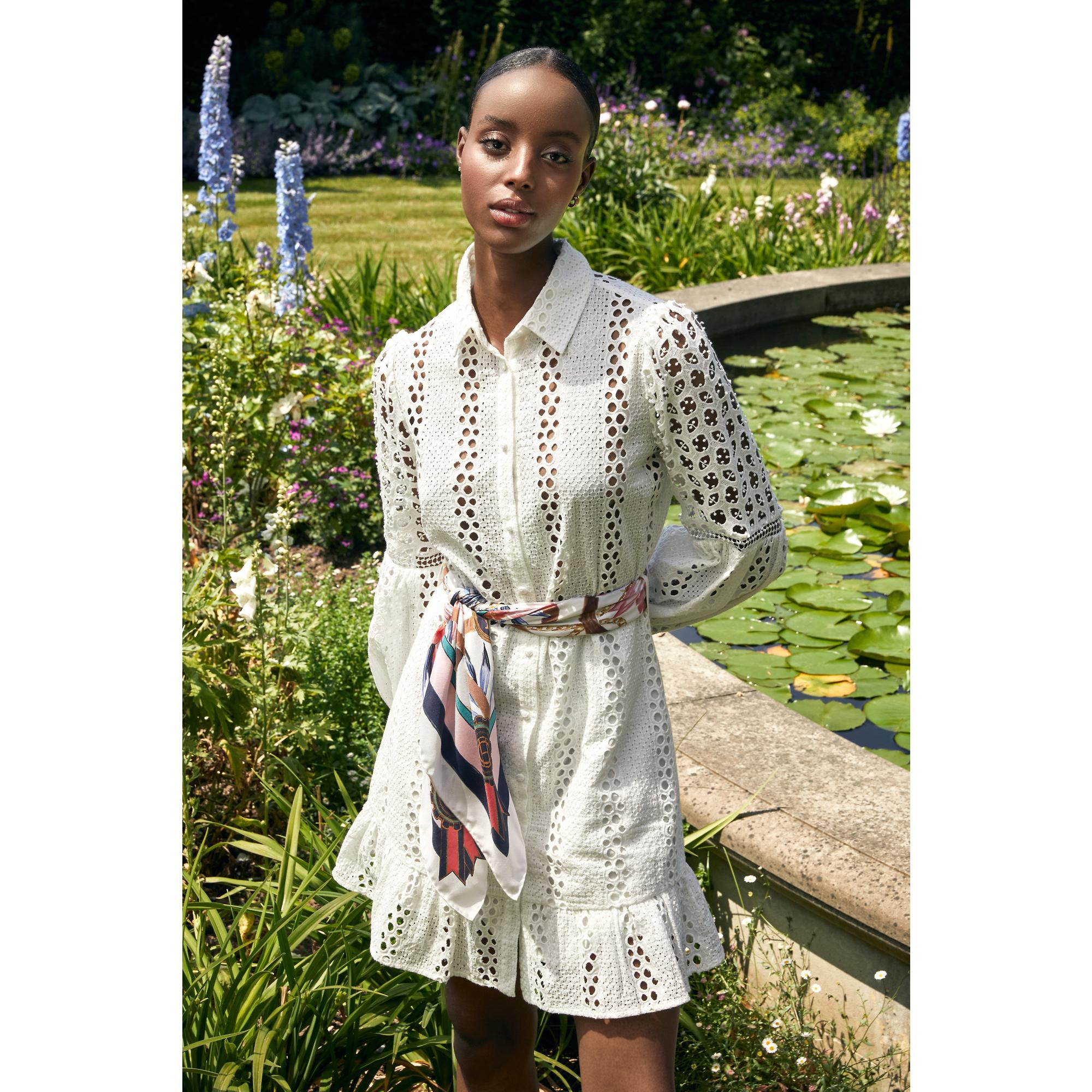 Product image 2 of 11 of Holland Cooper Women's Broderie Lace Dress - White