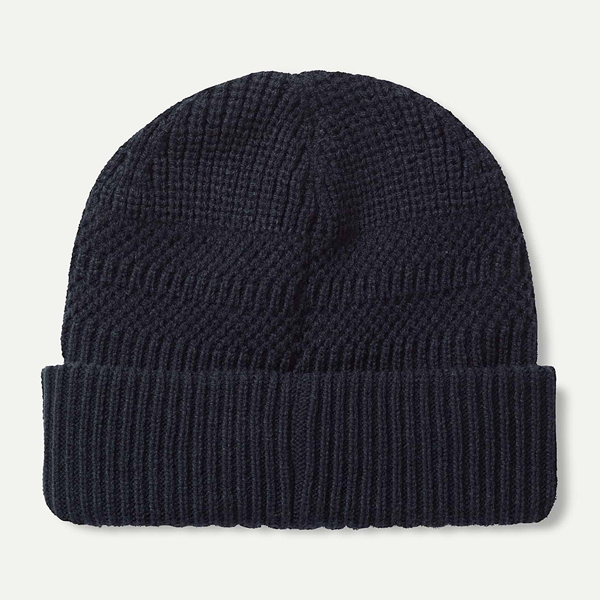 Product image 2 of 2 of Sealskinz Gressenhall Waterproof Cold Weather Textured Stripe Roll Cuff Beanie - Navy