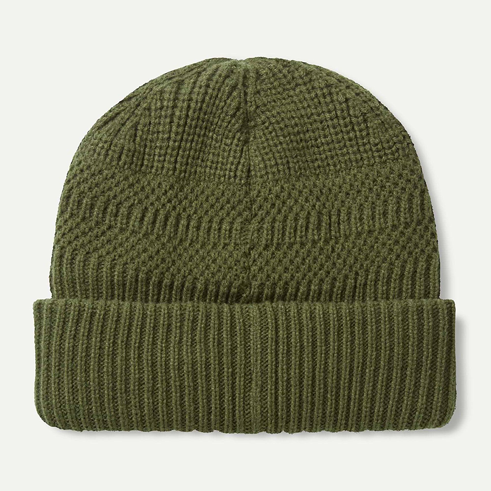 Product image 2 of 2 of Sealskinz Gressenhall Waterproof Cold Weather Textured Stripe Roll Cuff Beanie - Olive
