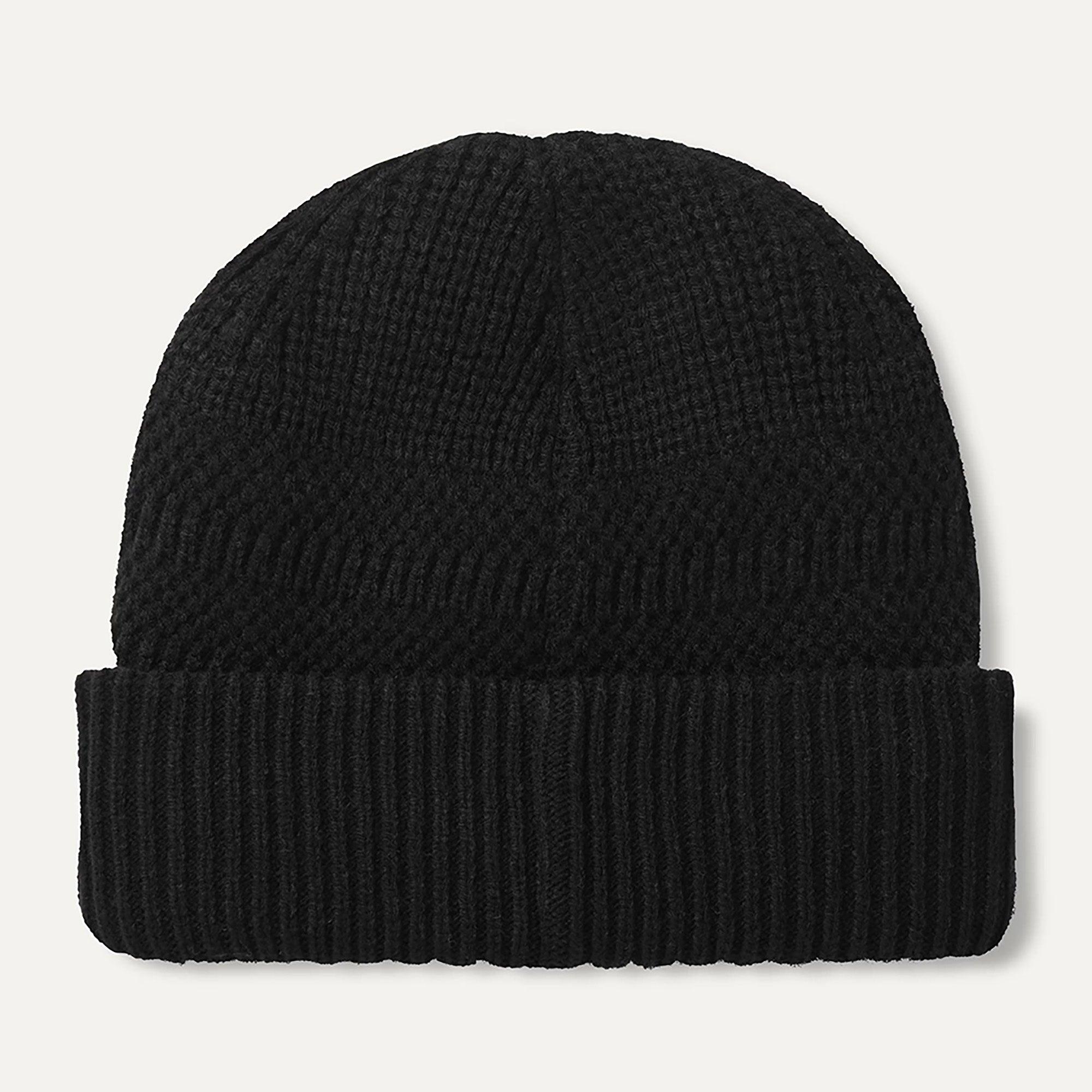 Product image 2 of 2 of Sealskinz Gressenhall Waterproof Cold Weather Textured Stripe Roll Cuff Beanie - Black