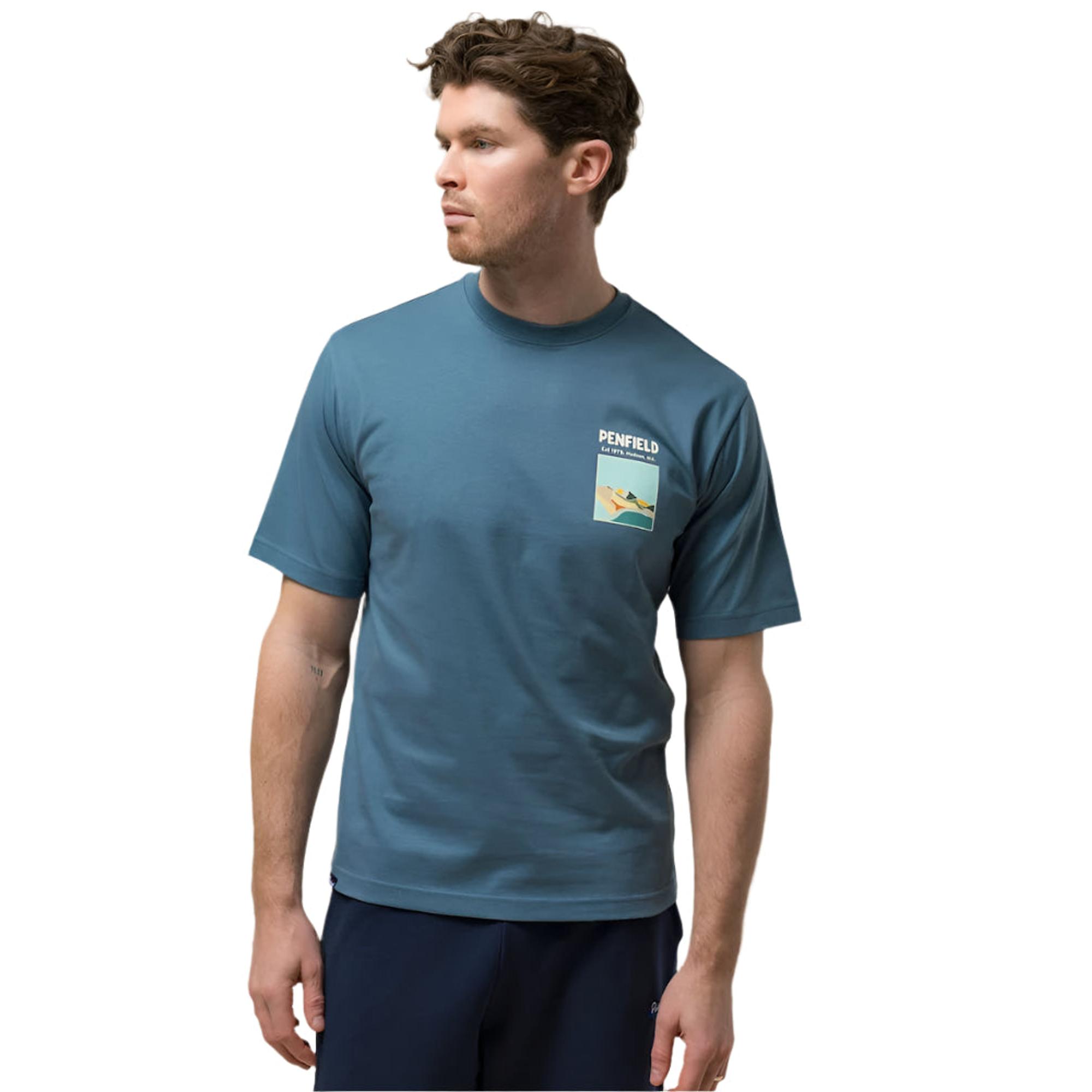 Product image 1 of 6 of Penfield Men's Block Landscape Graphic T-Shirt - Blue
