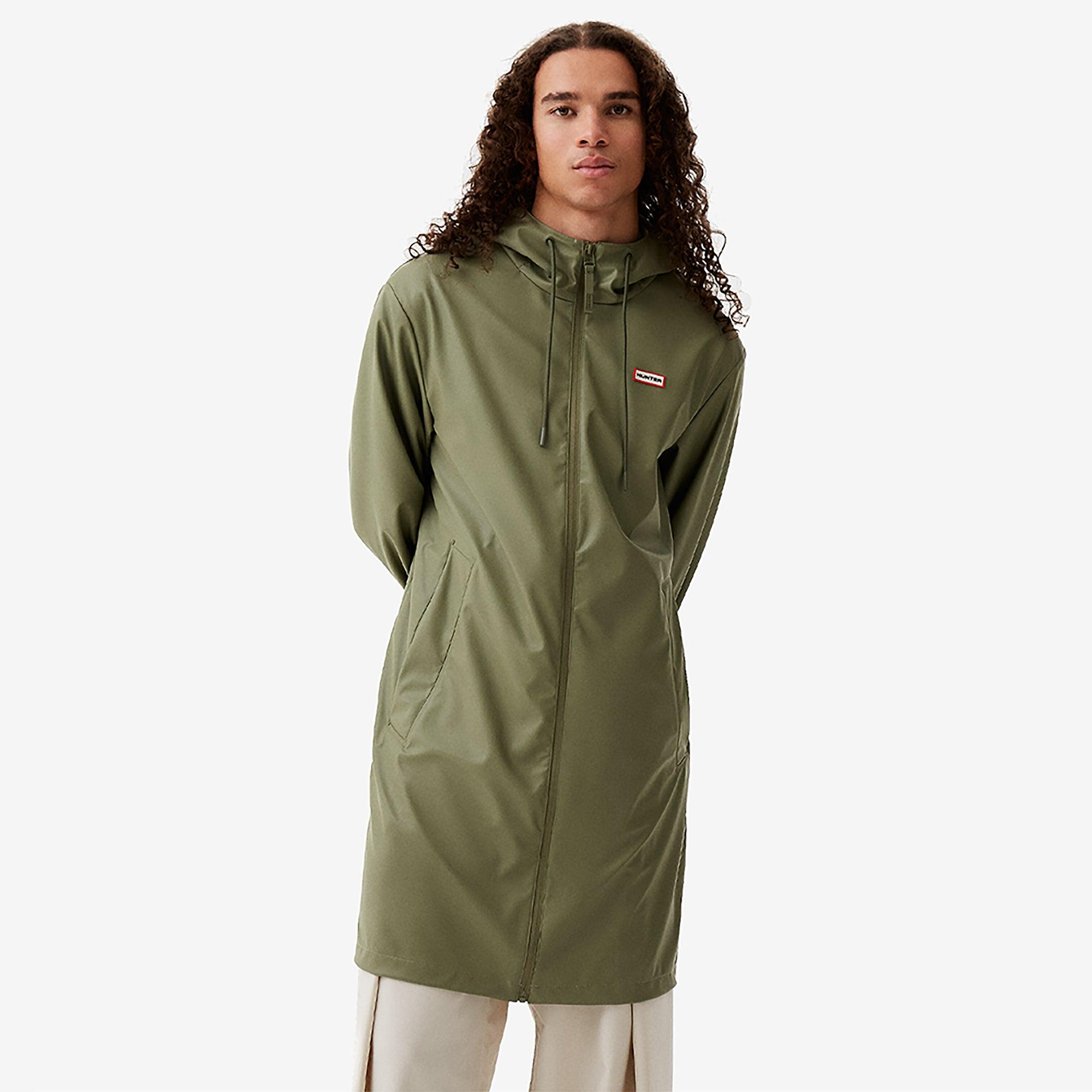 Product image 2 of 8 of Hunter Unisex Downpour Andrea Pu Rain Coat - Deep Lichen Green