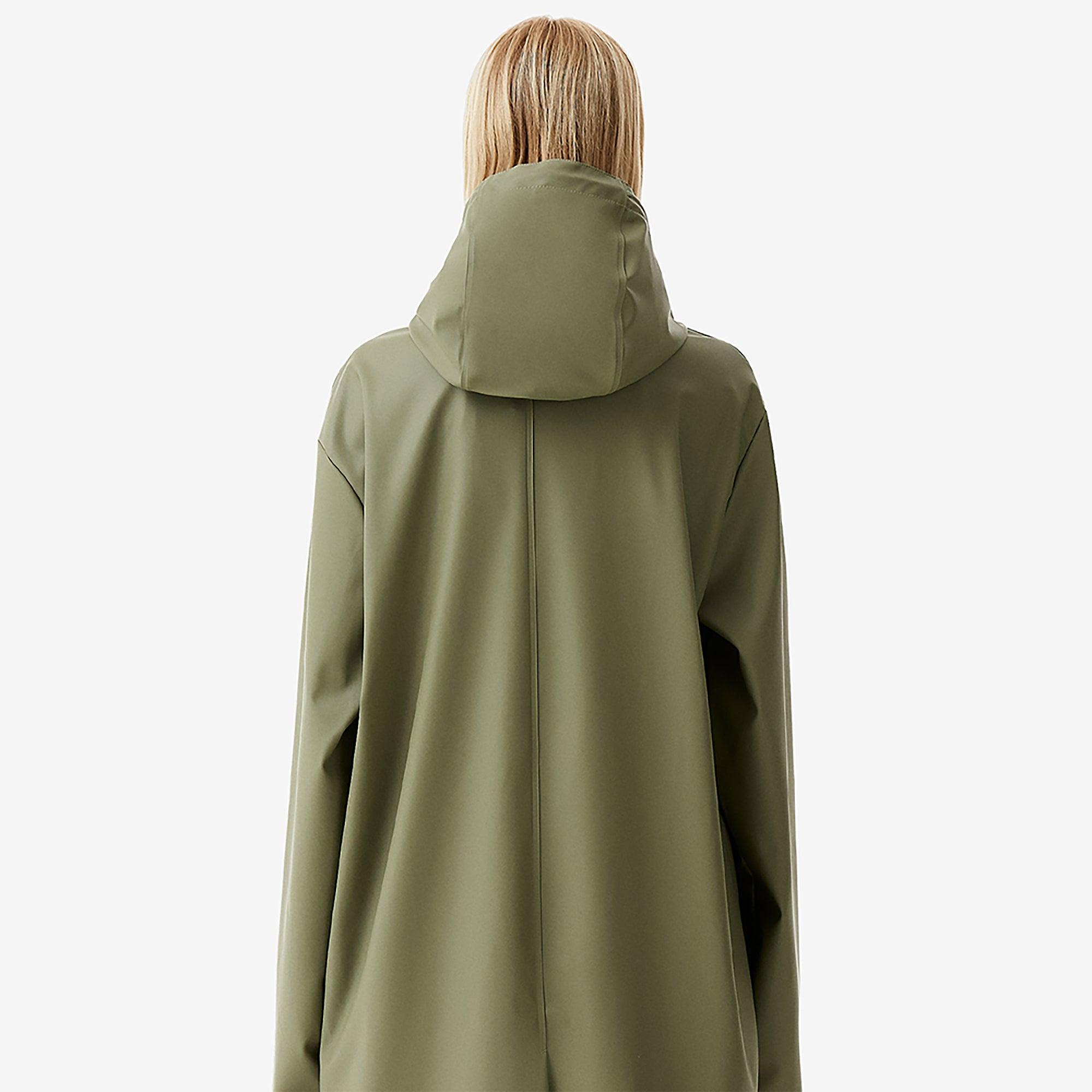 Product image 4 of 8 of Hunter Unisex Downpour Andrea Pu Rain Coat - Deep Lichen Green