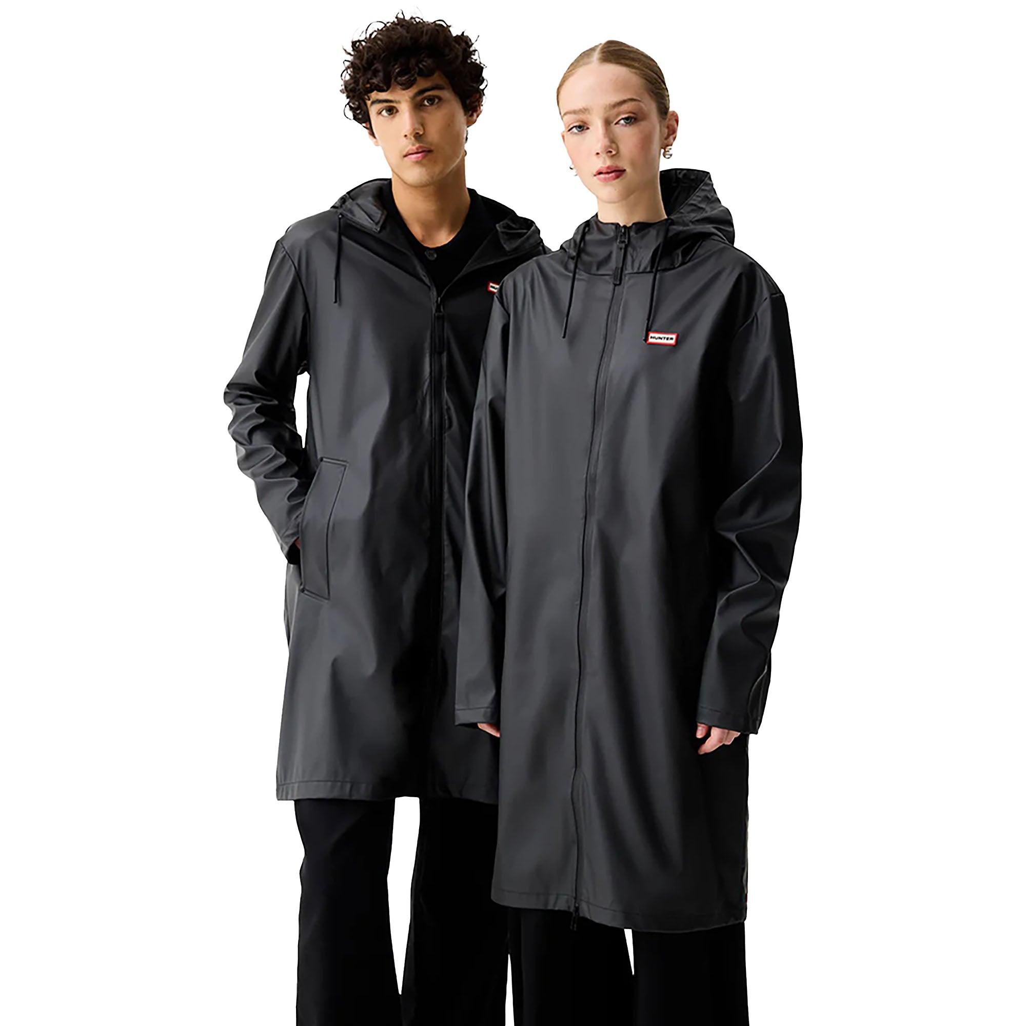 Product image 1 of 9 of Hunter Unisex Downpour Andrea Pu Rain Coat - Hunter Black