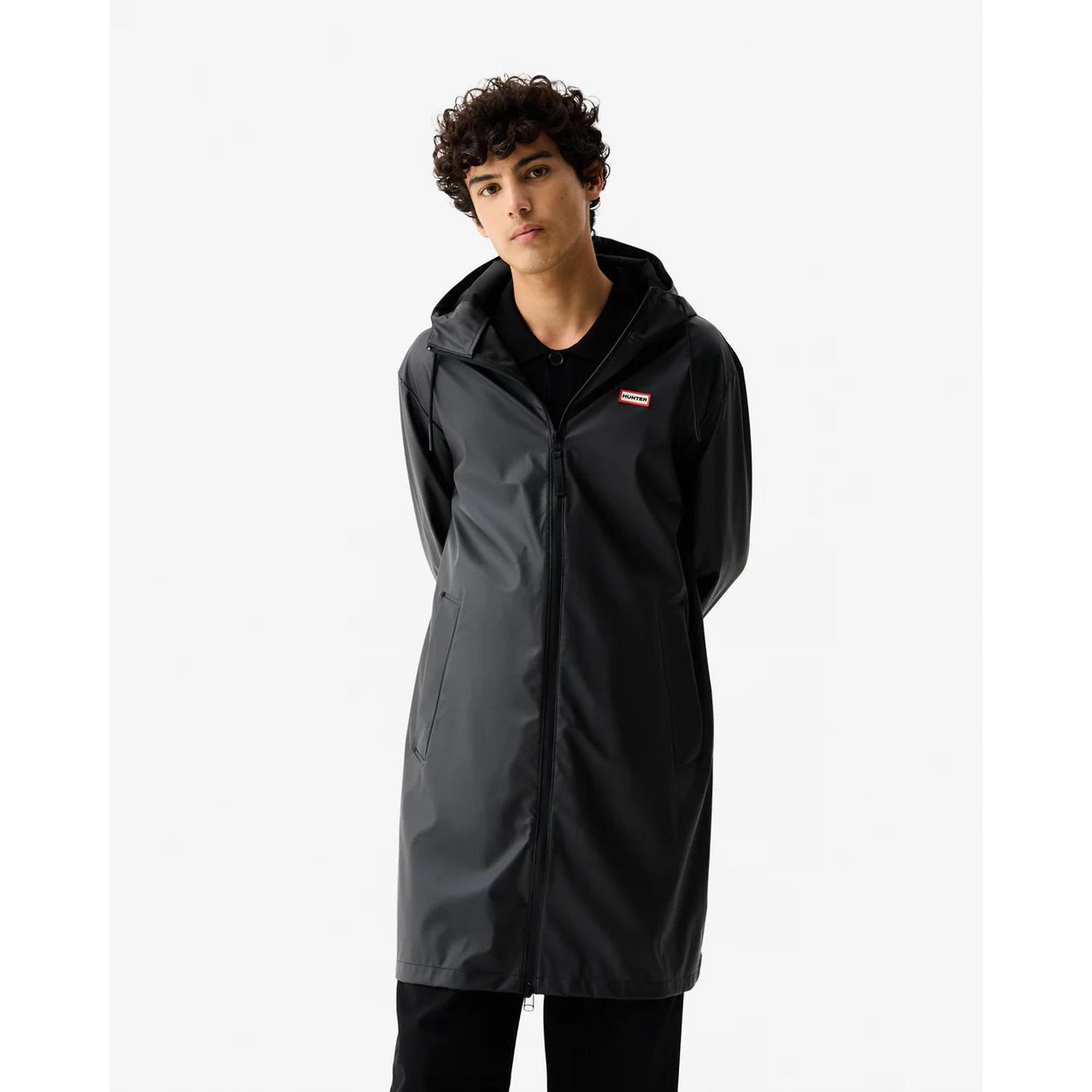 Product image 3 of 9 of Hunter Unisex Downpour Andrea Pu Rain Coat - Hunter Black