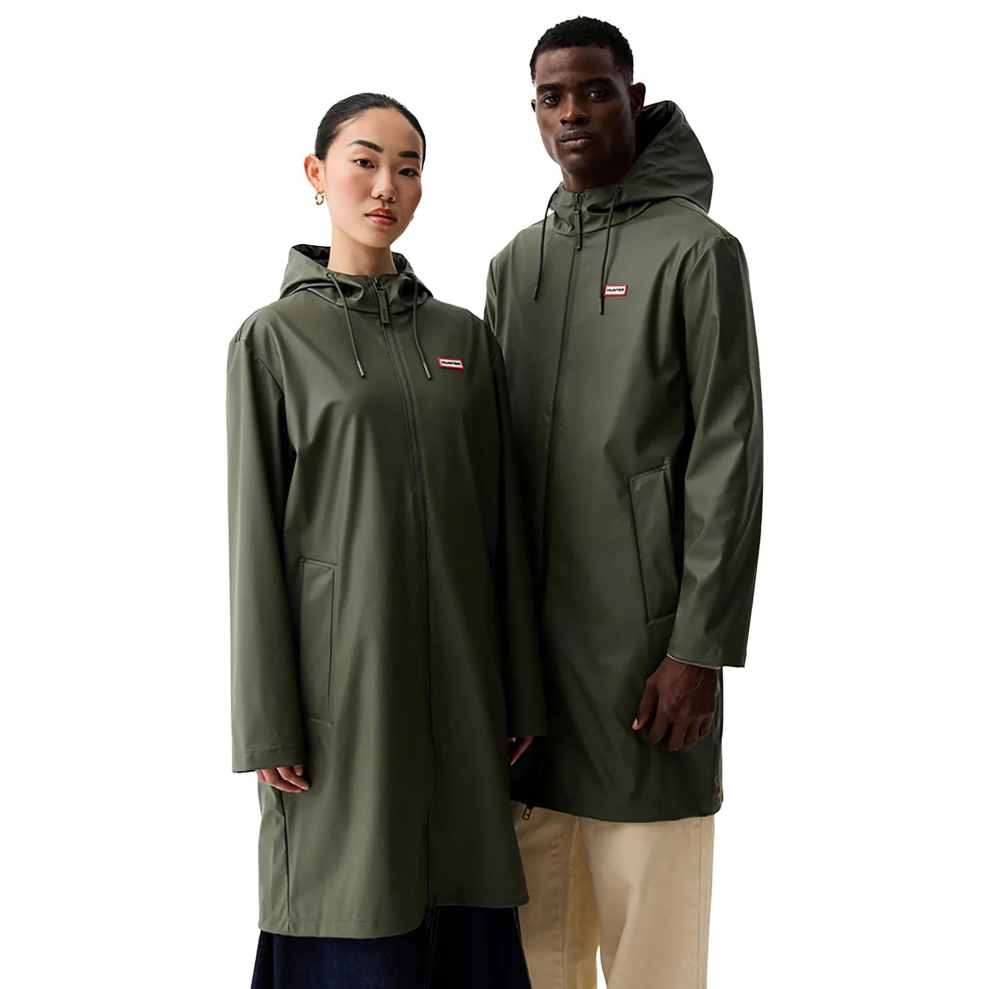 Product image 1 of 9 of Hunter Unisex Downpour Andrea Pu Rain Coat - Kambaba Green