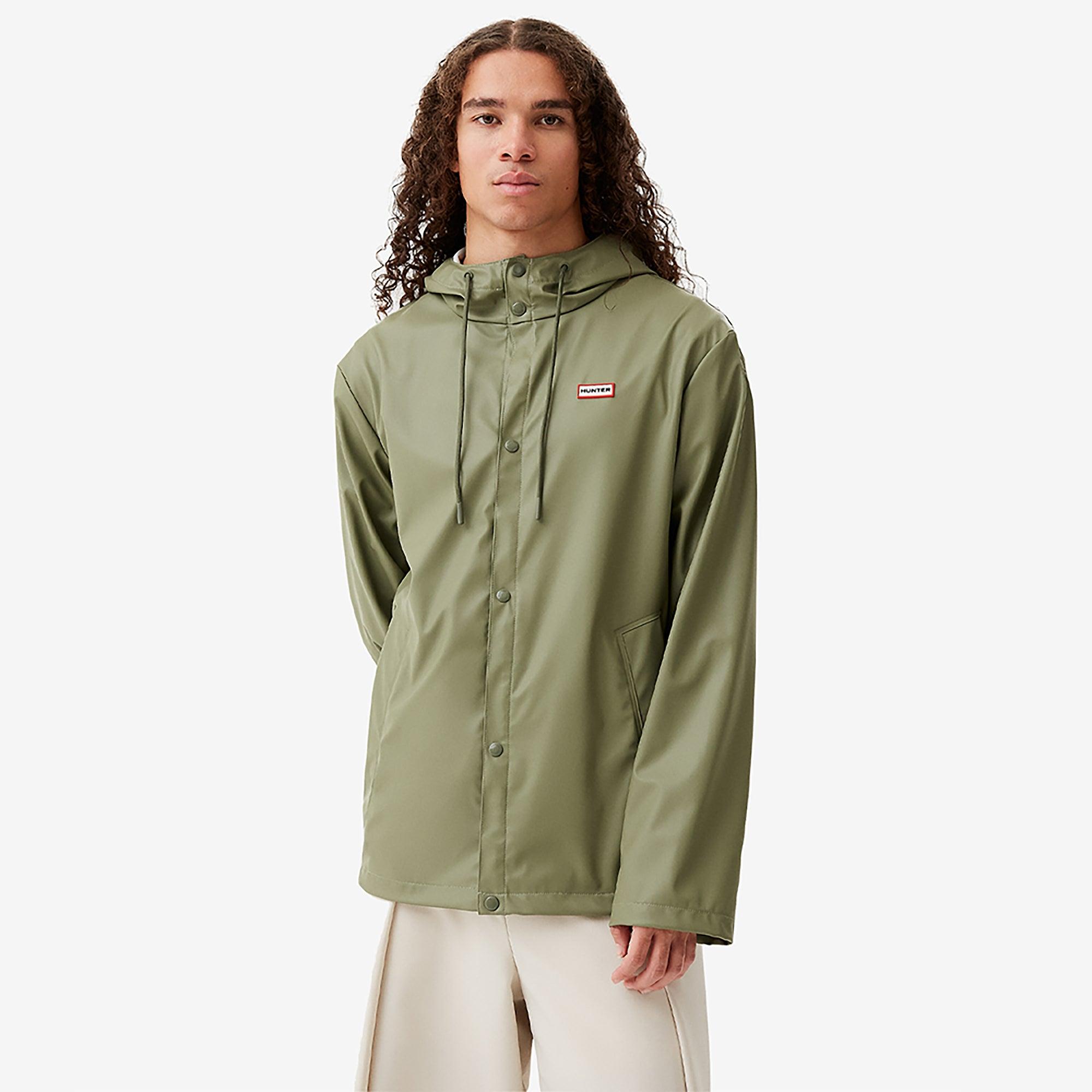 Product image 2 of 8 of Hunter Unisex Downpour Izzy Pu Hooded Jacket - Deep Lichen Green