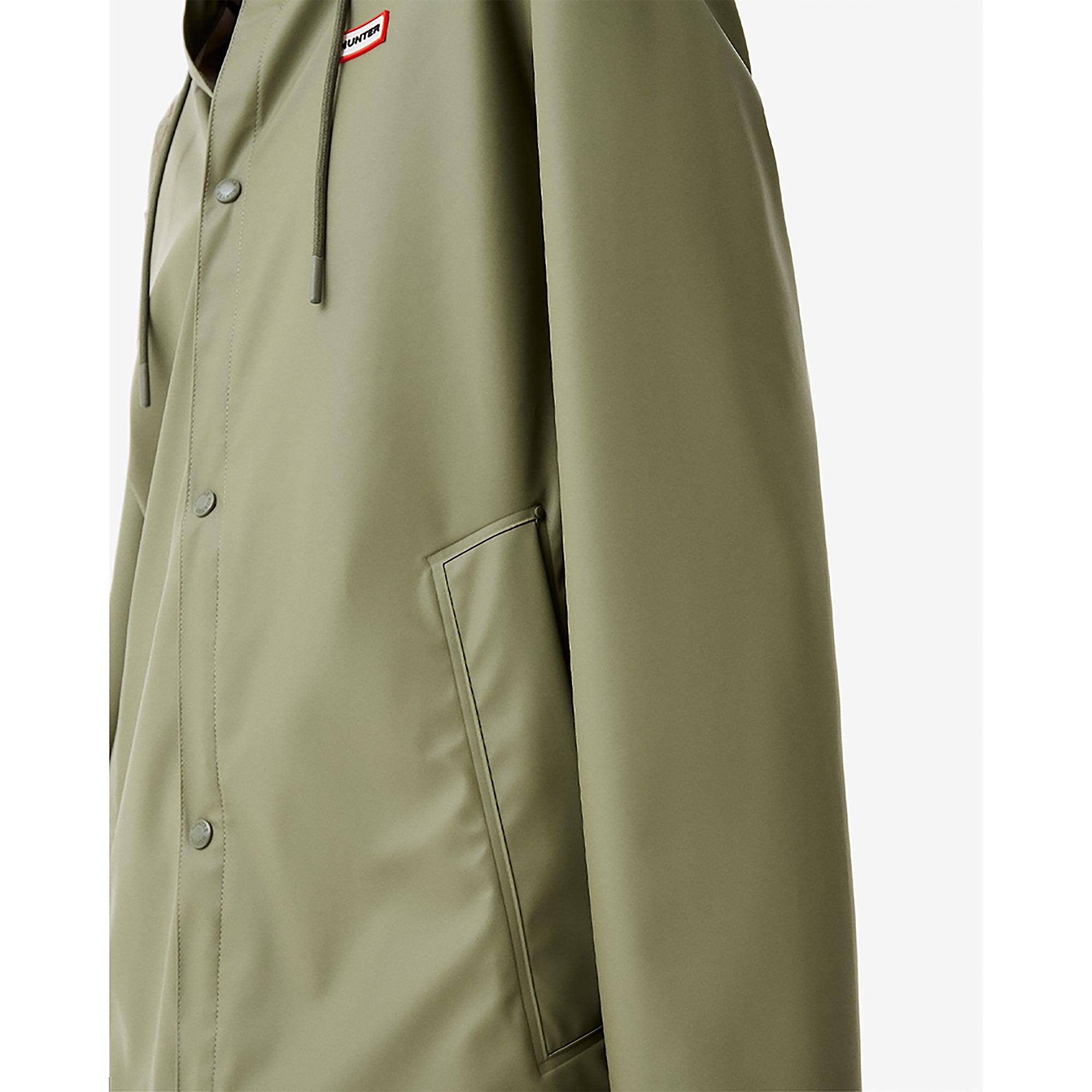 Product image 5 of 8 of Hunter Unisex Downpour Izzy Pu Hooded Jacket - Deep Lichen Green