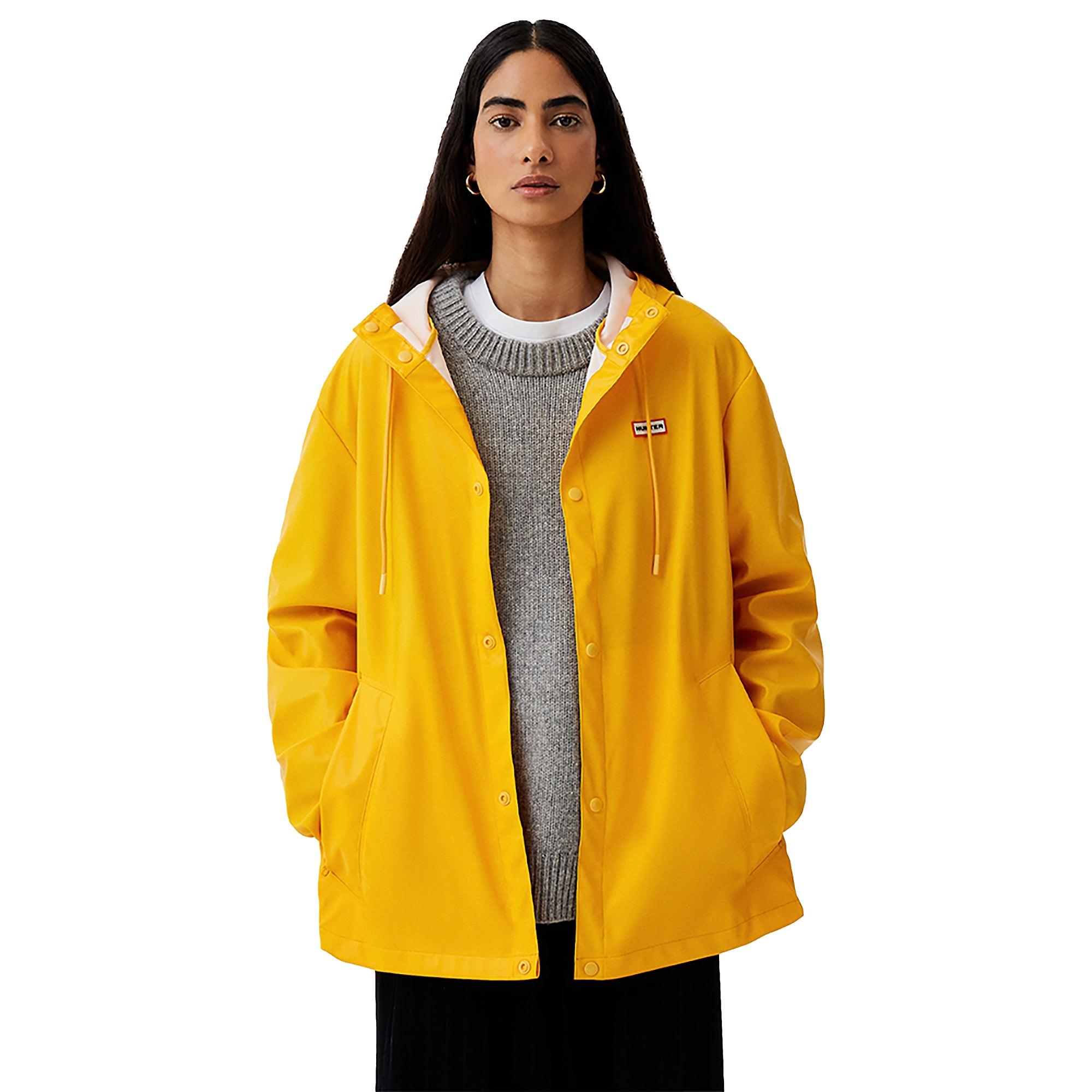 Product image 1 of 12 of Hunter Unisex Downpour Izzy Pu Hooded Jacket - Gold Fusion