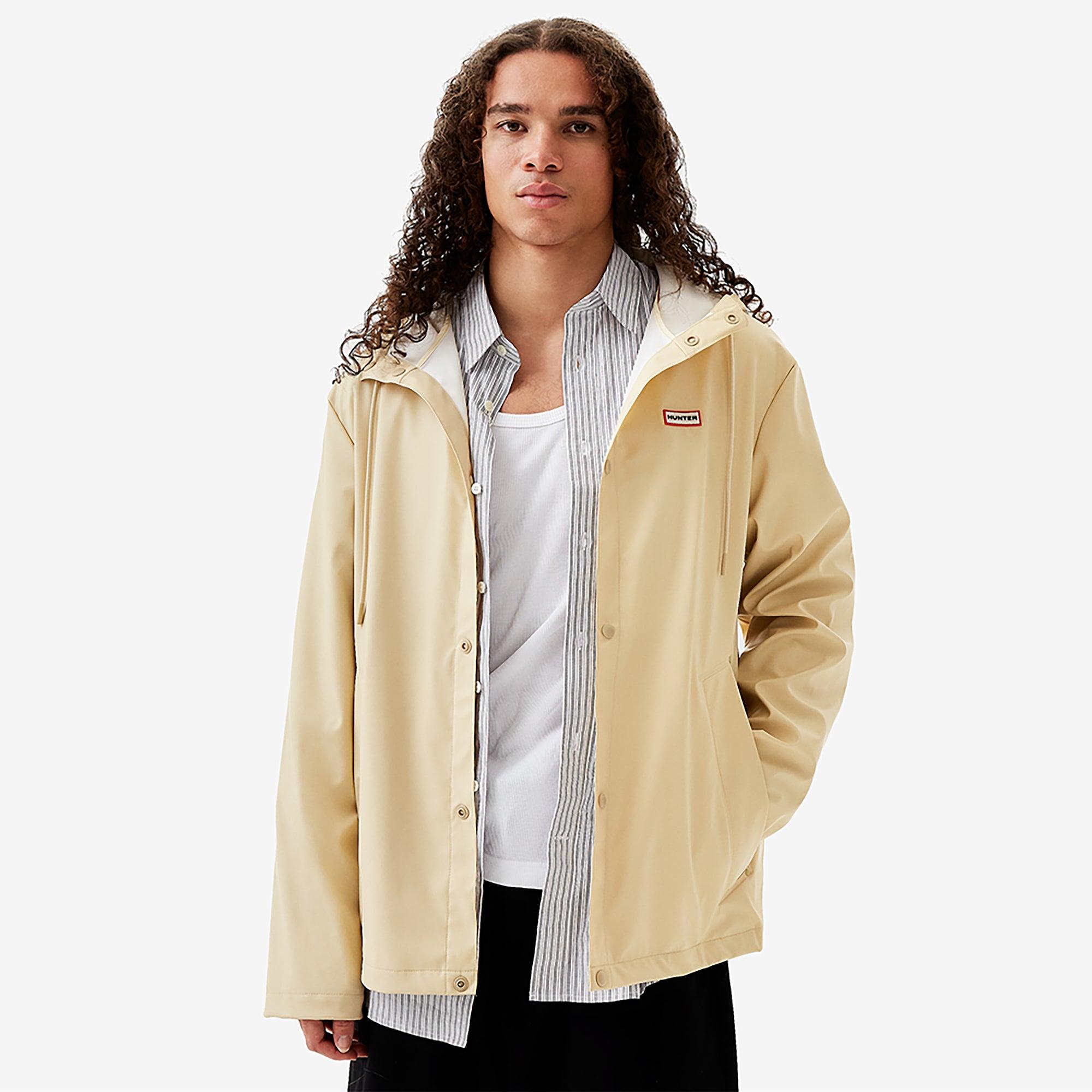 Product image 2 of 8 of Hunter Unisex Downpour Izzy Pu Hooded Jacket - Gravel