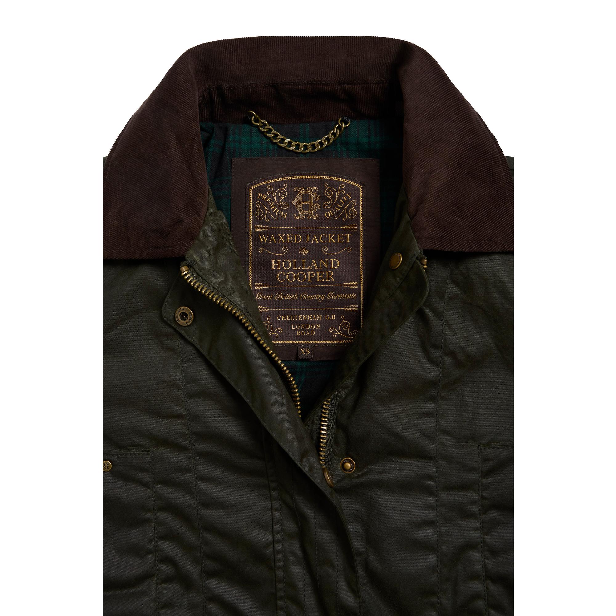 Product image 9 of 11 of Holland Cooper Women's Classic Waxed Jacket - Dark Olive