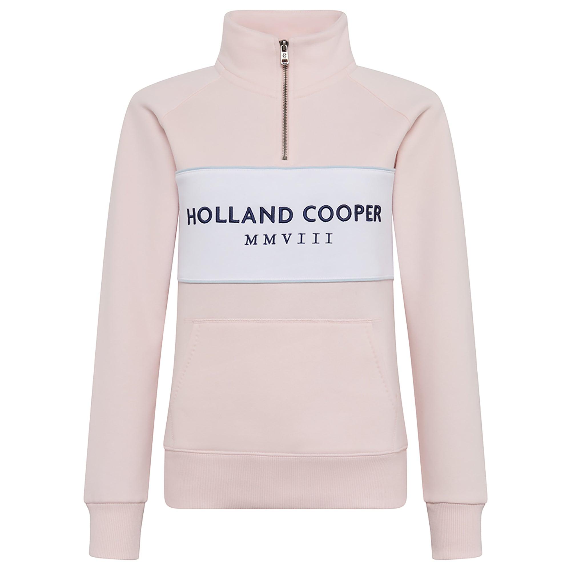 Product image 1 of 8 of Holland Cooper Women's Sporting Heritage Zip Henley - Pink