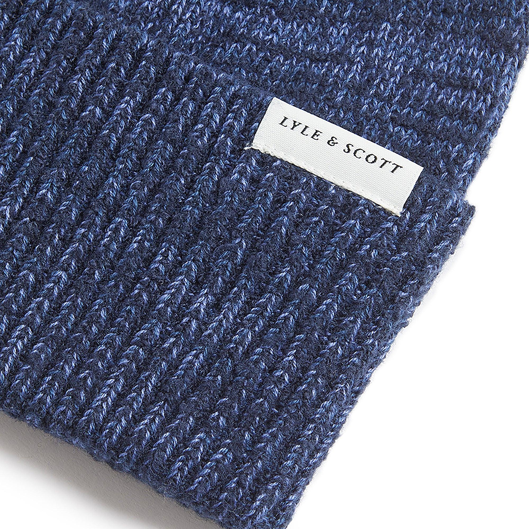 Product image 3 of 3 of Lyle & Scott Men's Multi Marl Beanie - Dark Navy Marl