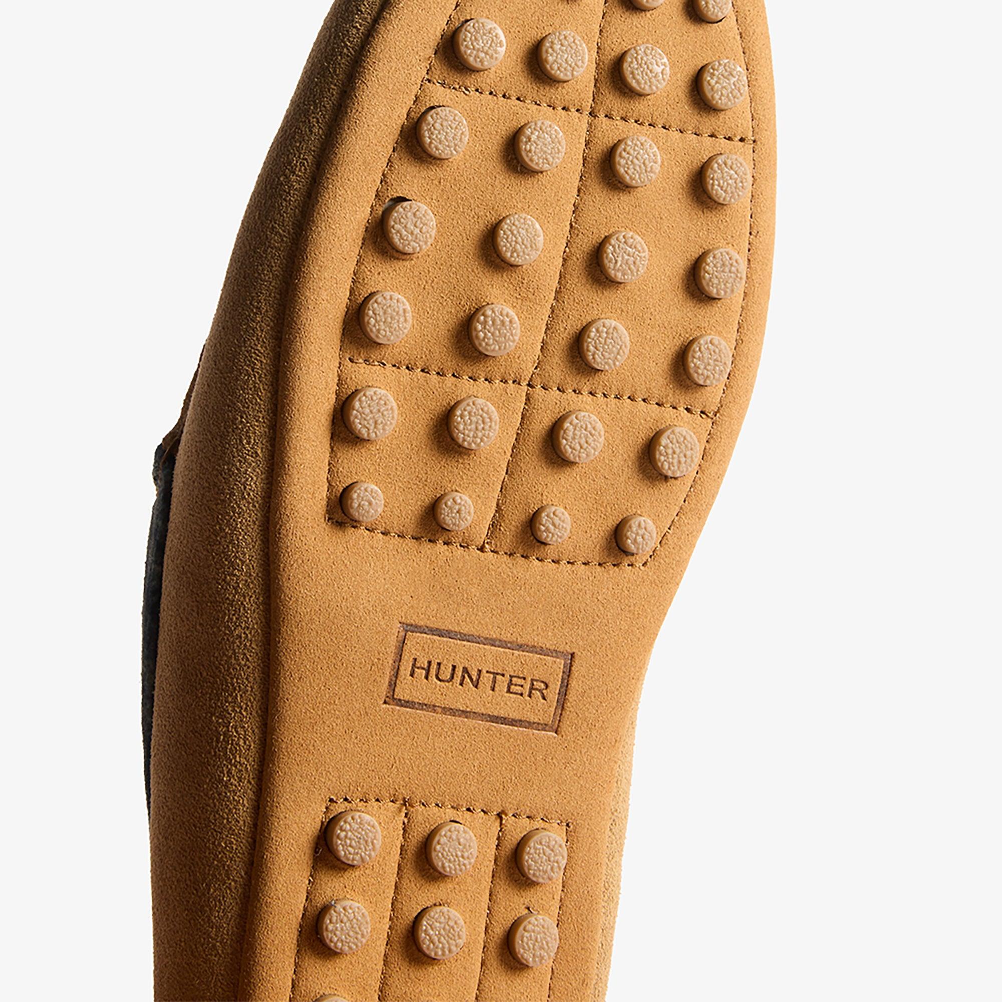 Product image 4 of 7 of Hunter Men's Tartan Collar Moccasin Slippers - Biscuit