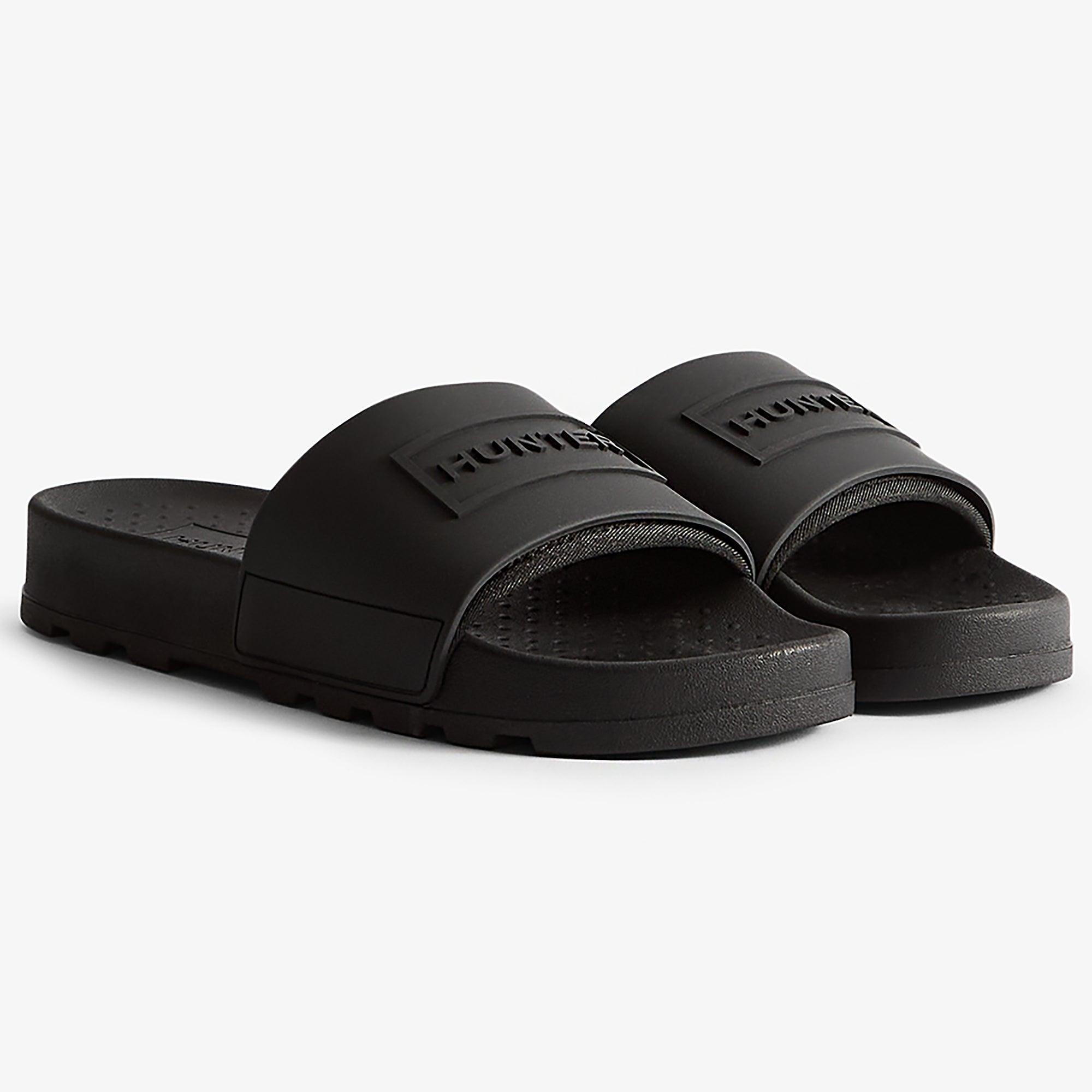 Product image 2 of 5 of Hunter Unisex Core Embossed Silicone Logo Sliders - Black