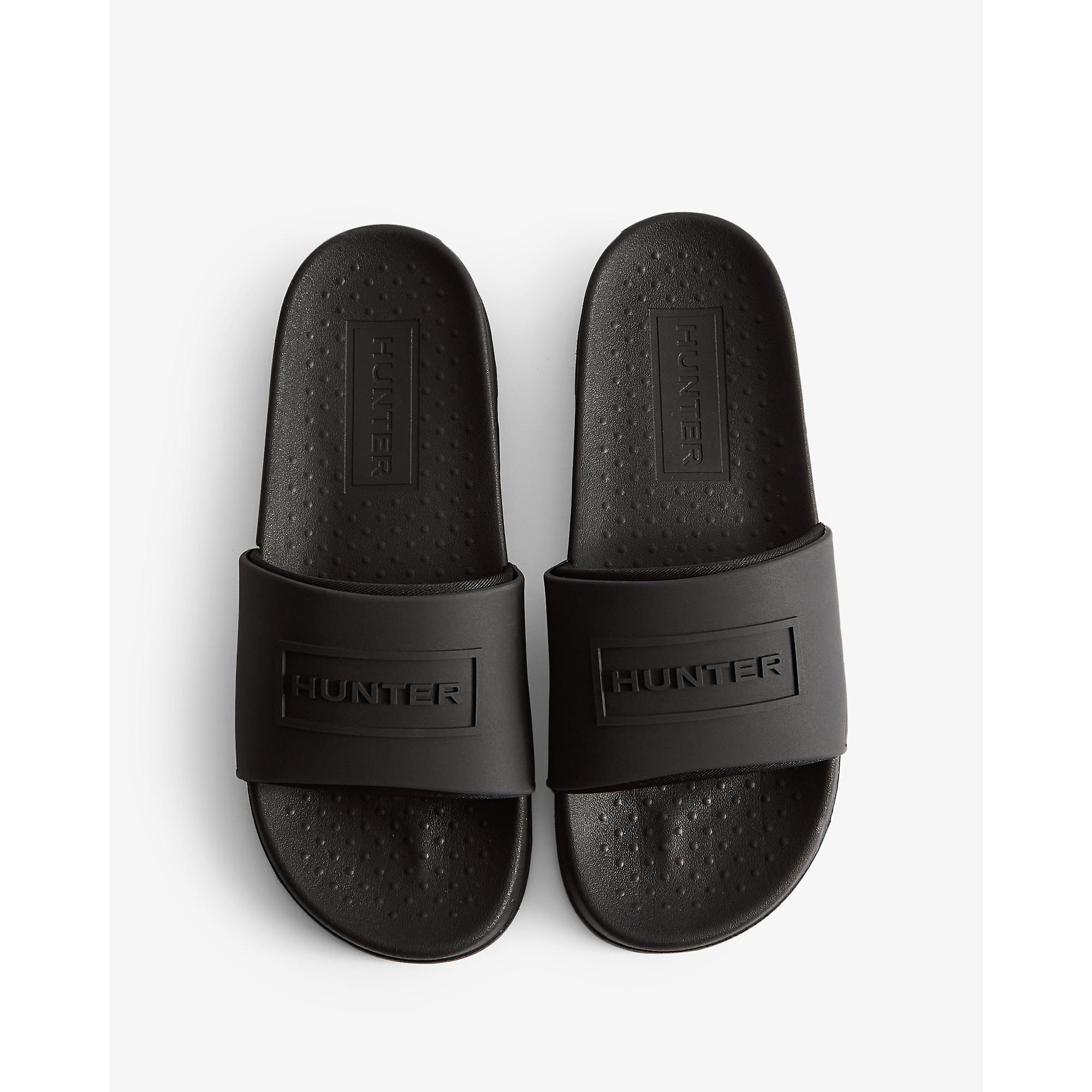 Product image 5 of 5 of Hunter Unisex Core Embossed Silicone Logo Sliders - Black