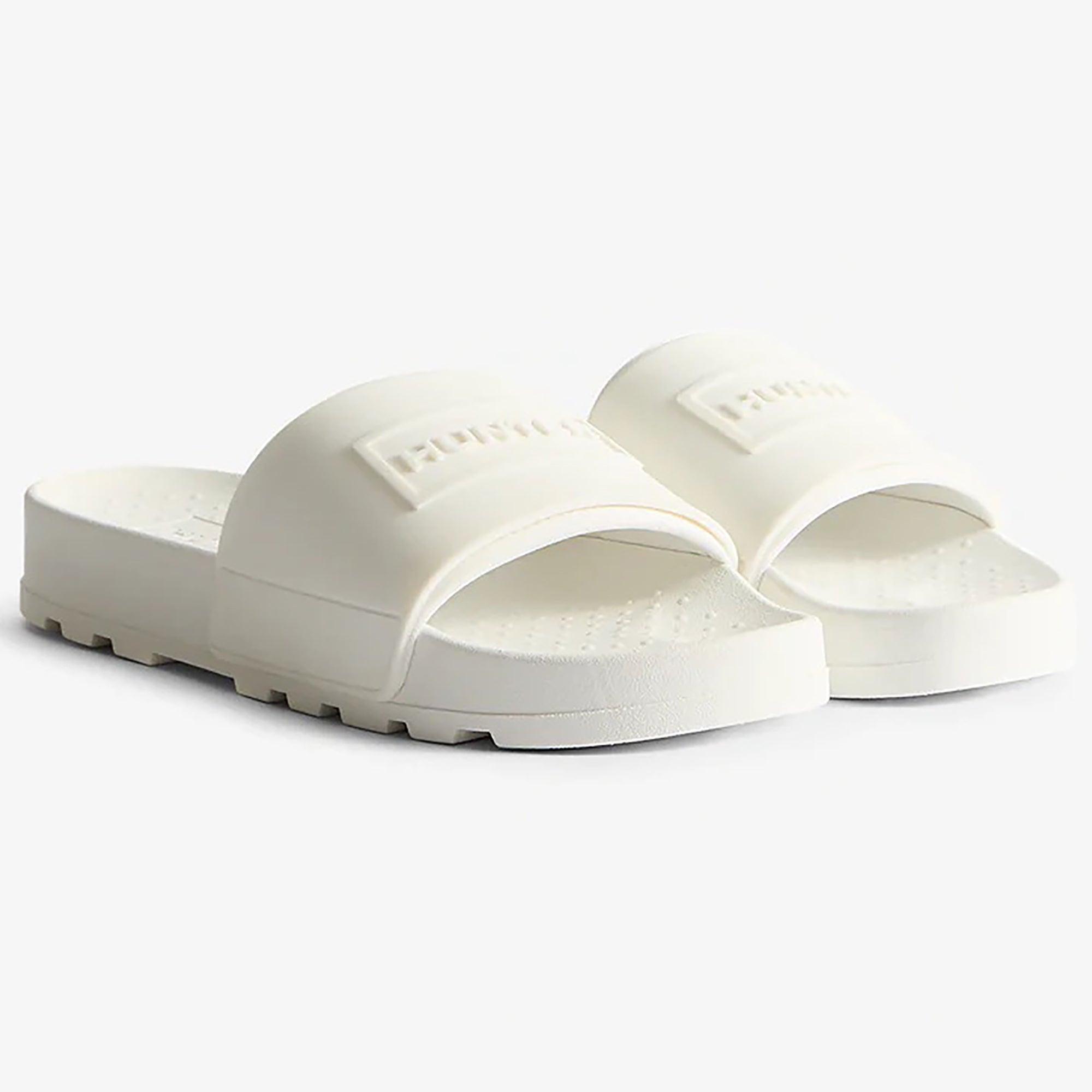 Product image 2 of 5 of Hunter Unisex Core Embossed Silicone Logo Sliders - Hunter White