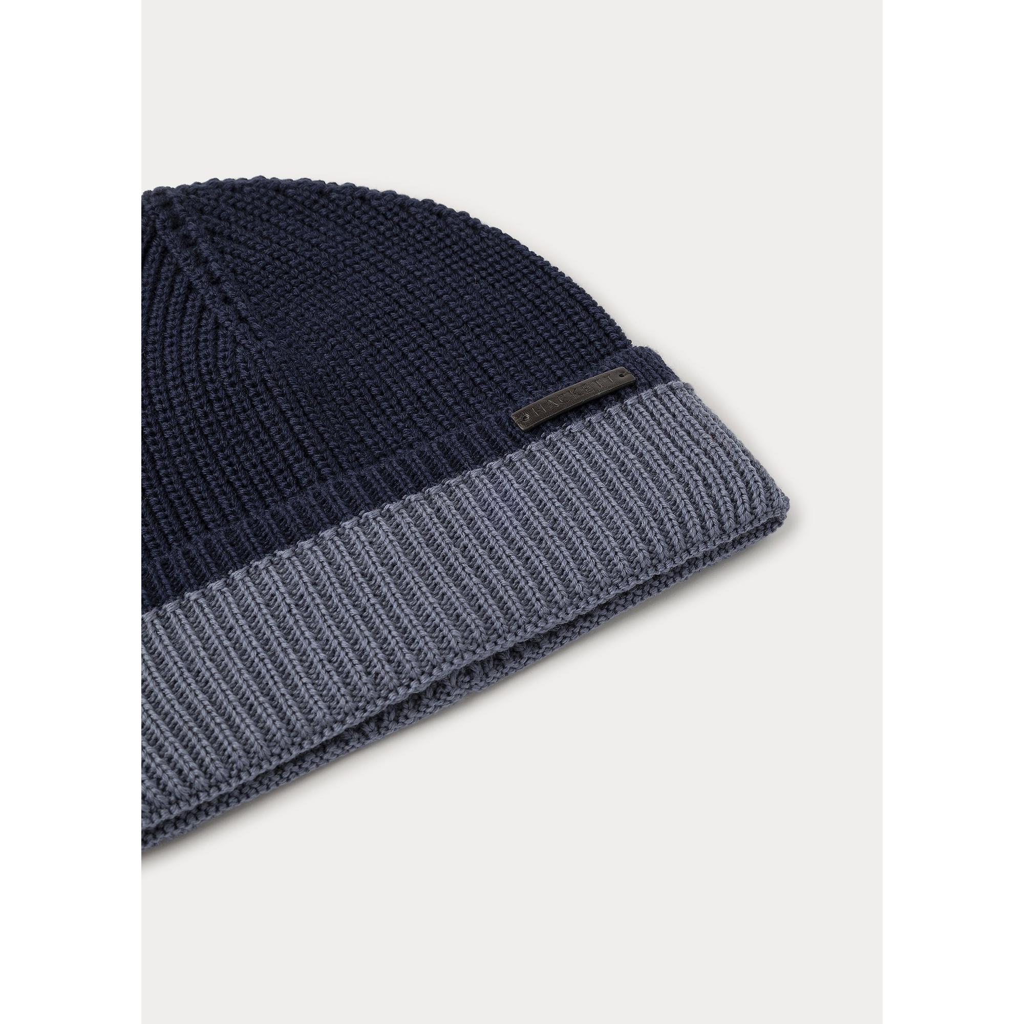 Product image 3 of 3 of Hackett Men's Merino Beanie - Midnight Blue