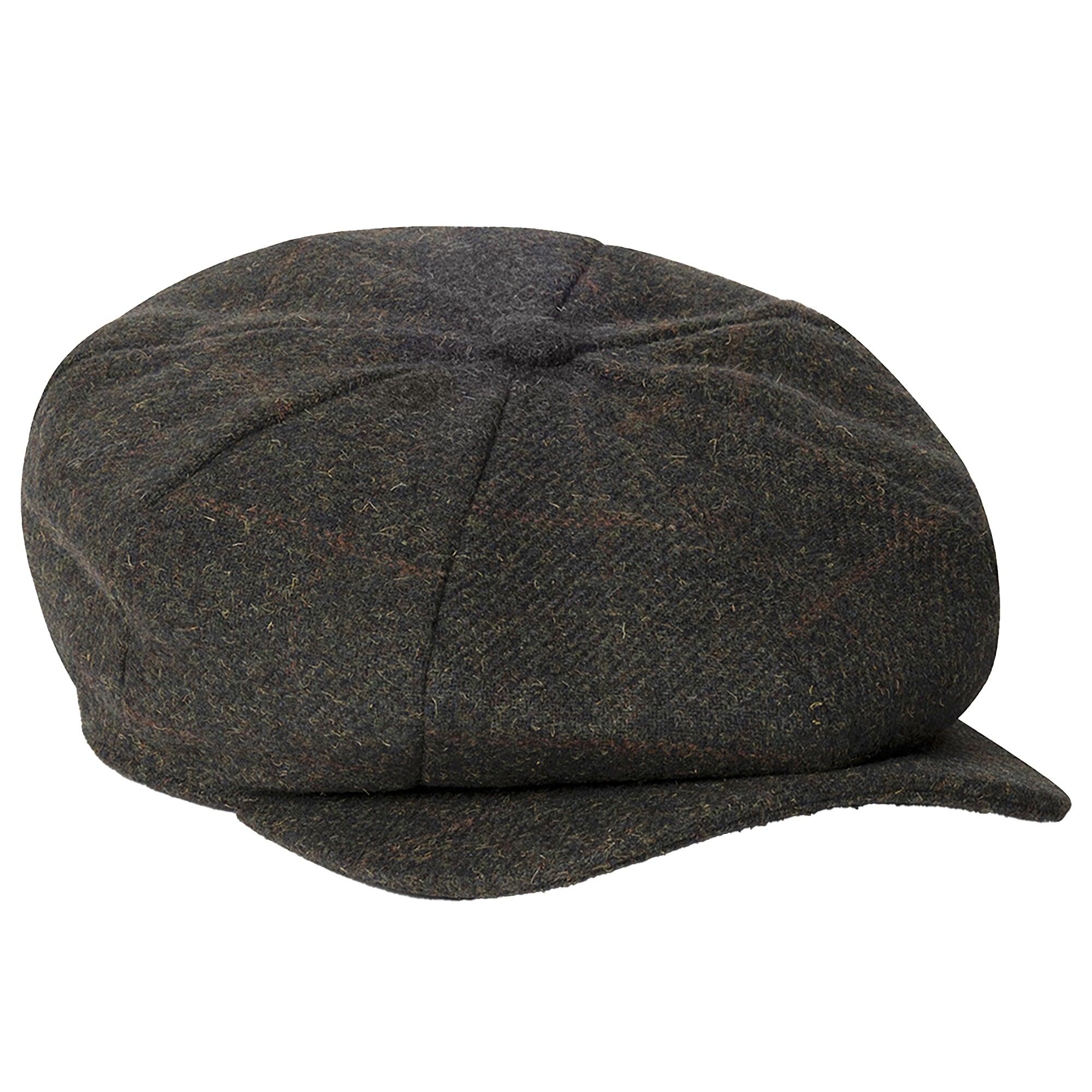 Product image 1 of 4 of Hackett Men's Wool Check Baker Boy Cap - Hunter Green