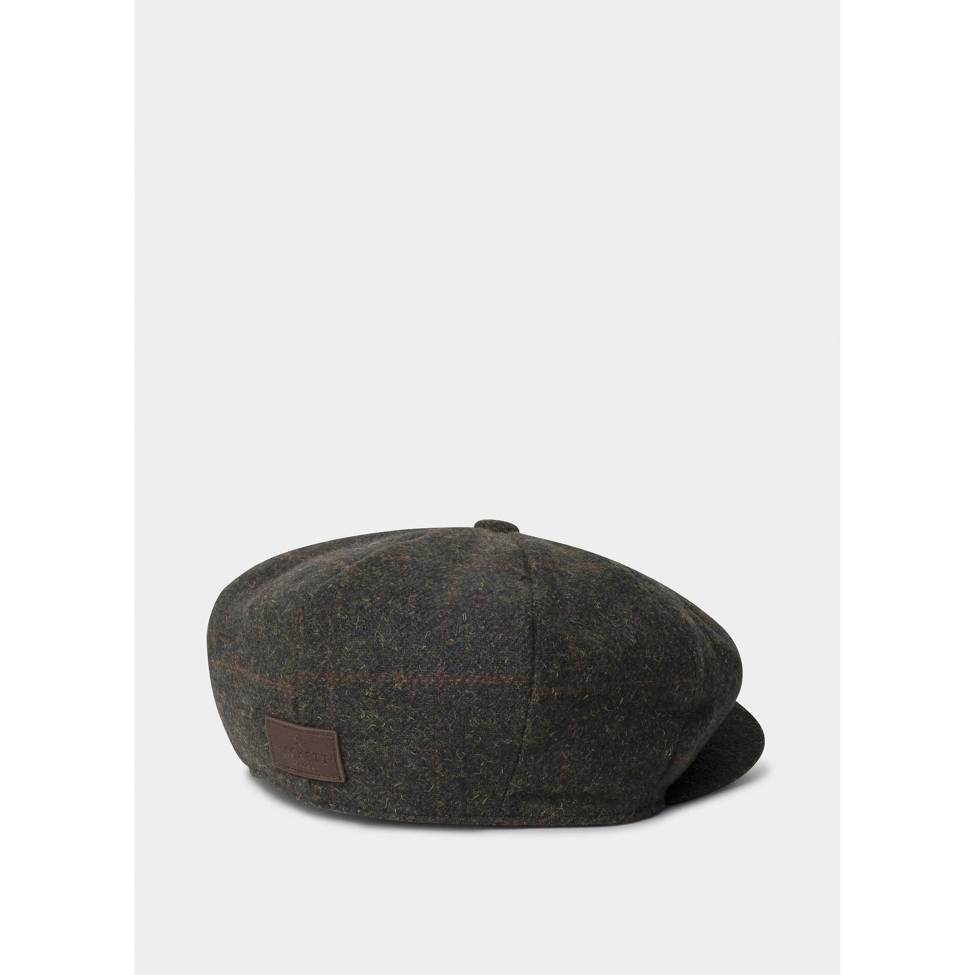 Product image 2 of 4 of Hackett Men's Wool Check Baker Boy Cap - Hunter Green