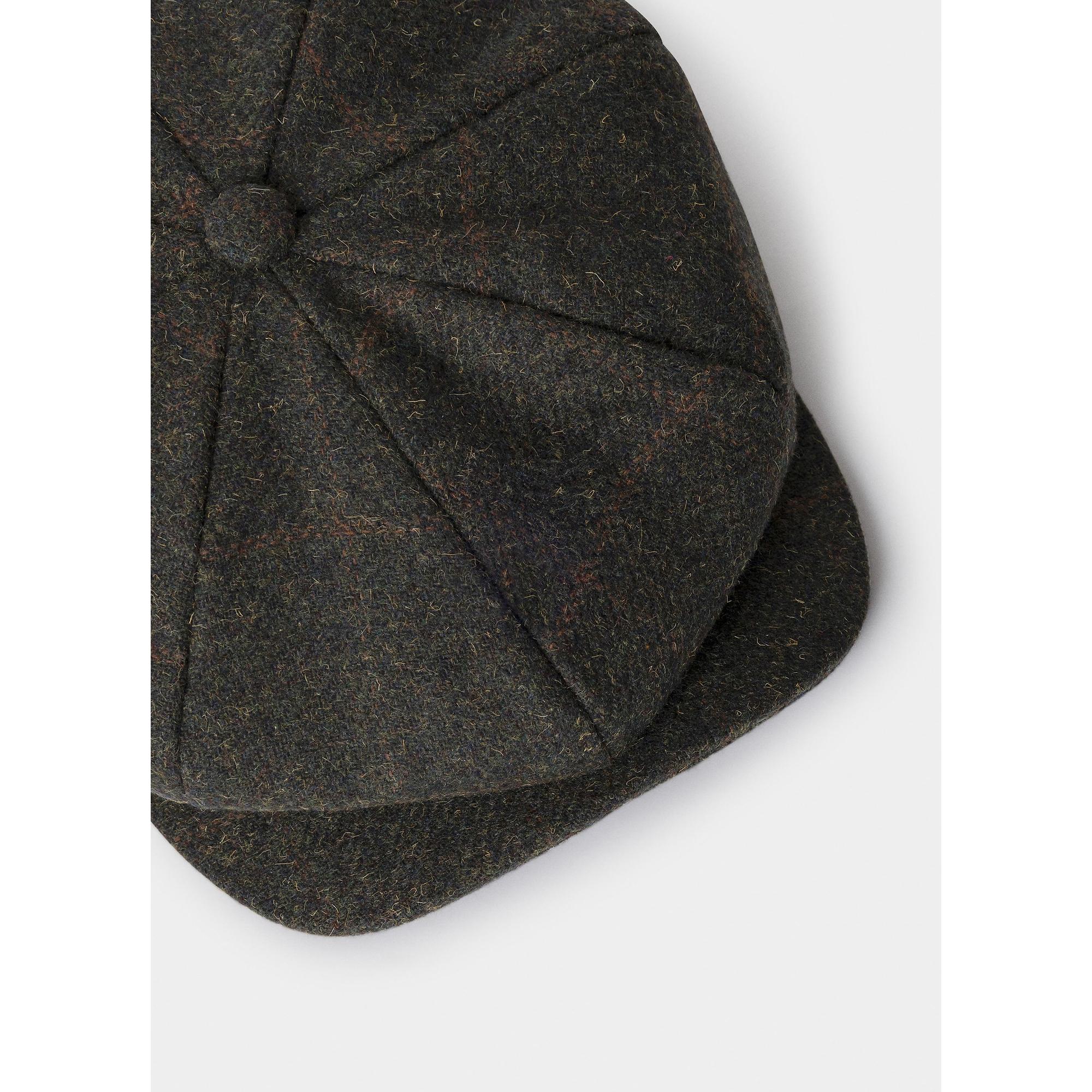 Product image 3 of 4 of Hackett Men's Wool Check Baker Boy Cap - Hunter Green