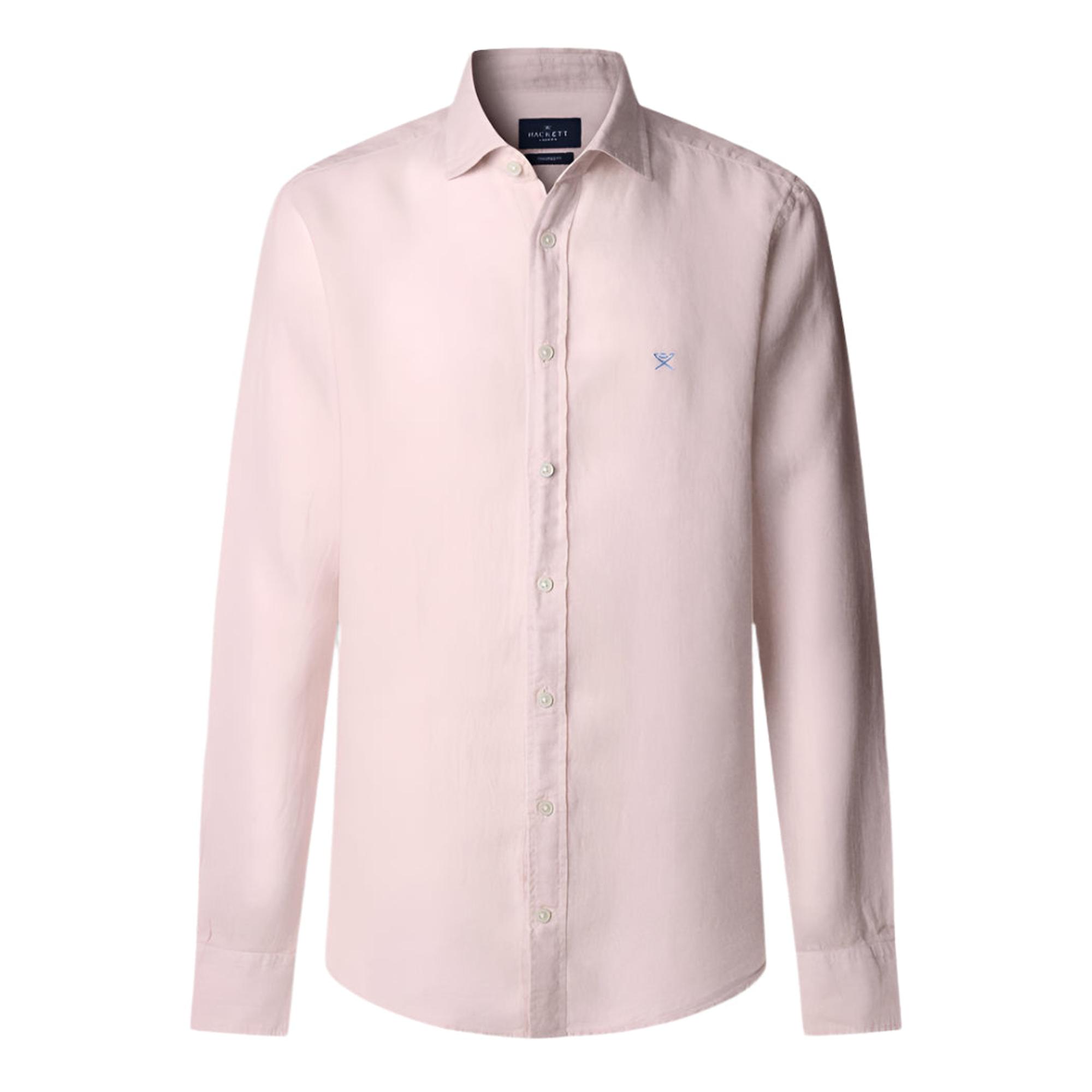 Product image 1 of 8 of Hackett Men's Tailored Fit Linen Kent Shirt - Summer Pink