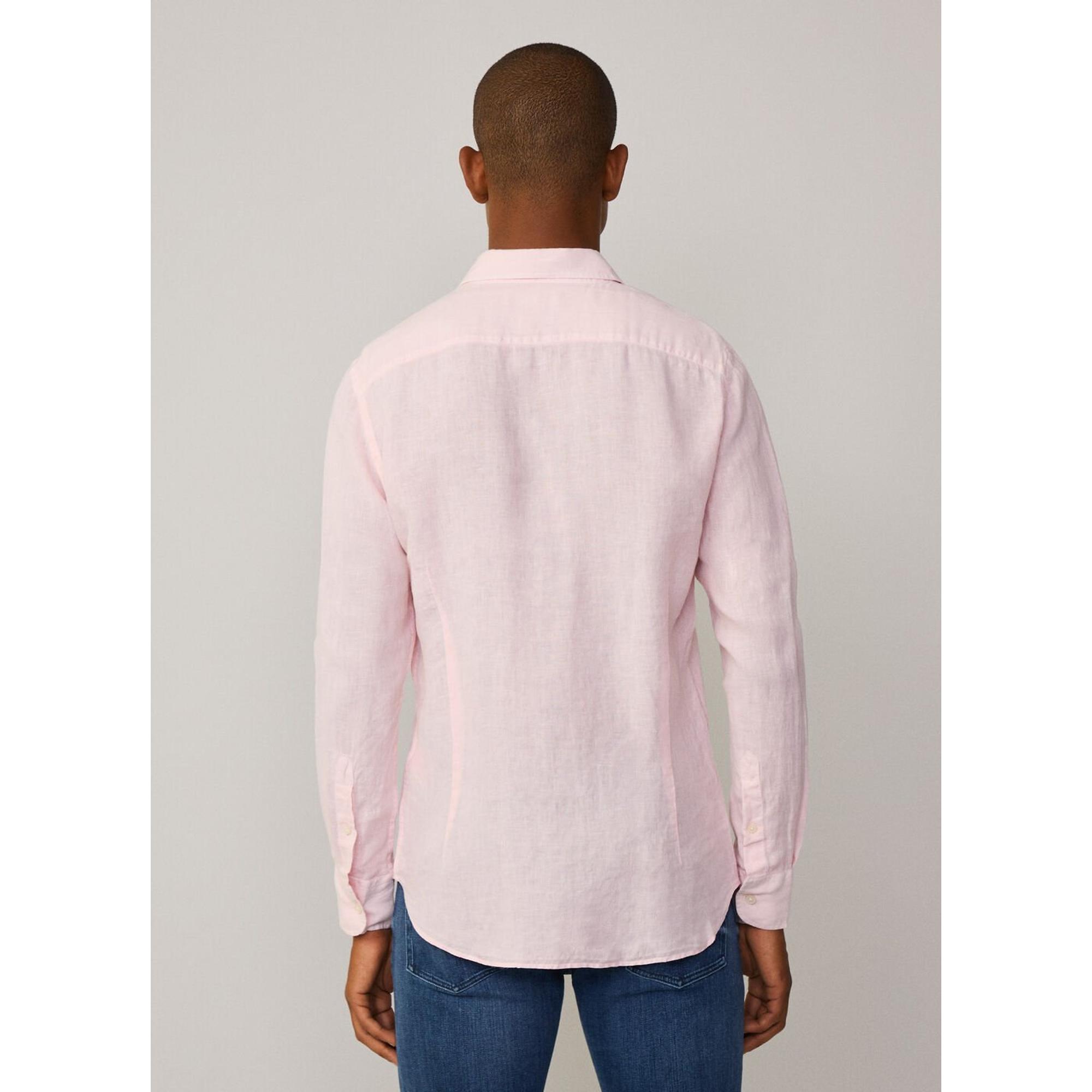 Product image 6 of 8 of Hackett Men's Tailored Fit Linen Kent Shirt - Summer Pink