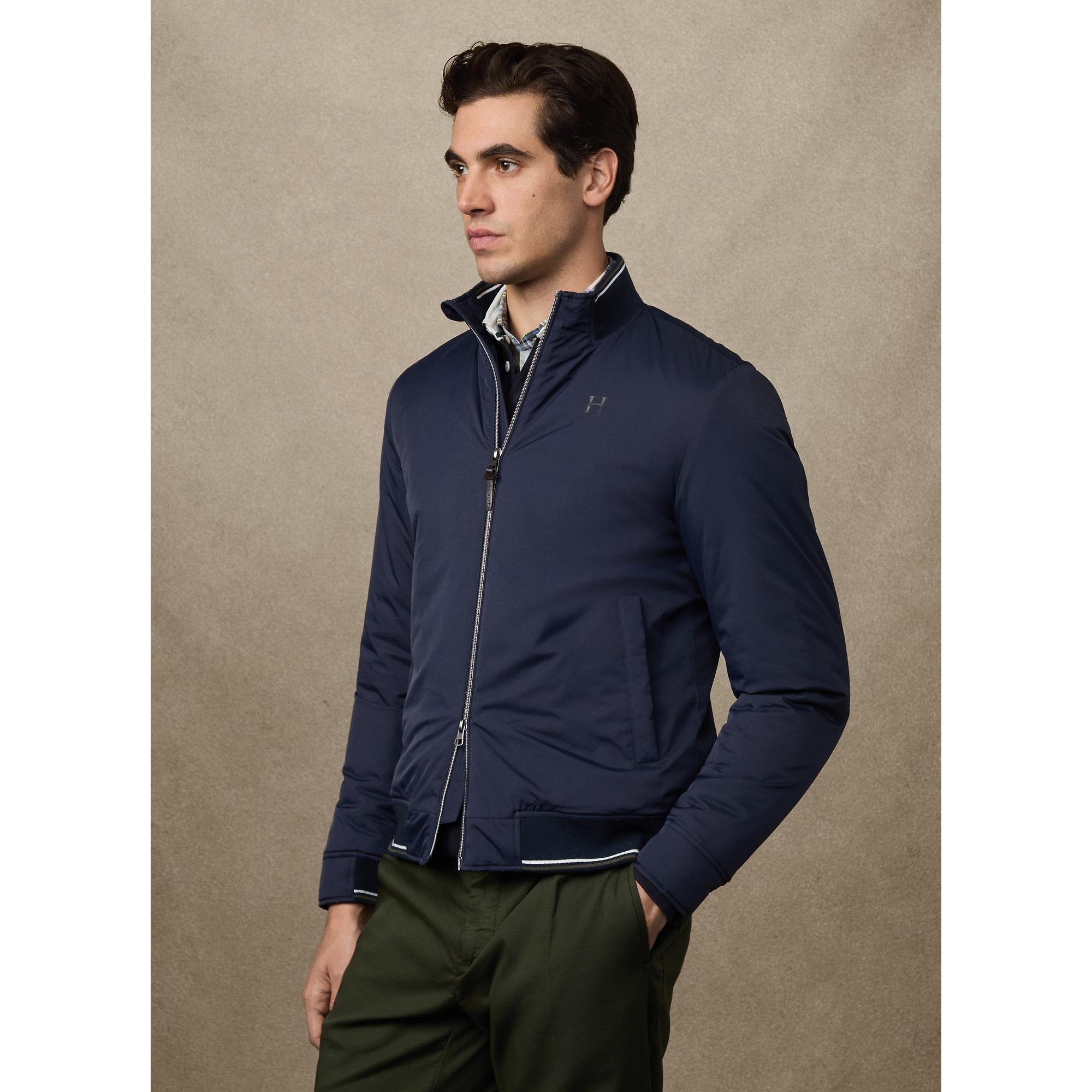 Product image 8 of 12 of Hackett Men's Heritage Logo Blouson Jacket - Midnight Blue