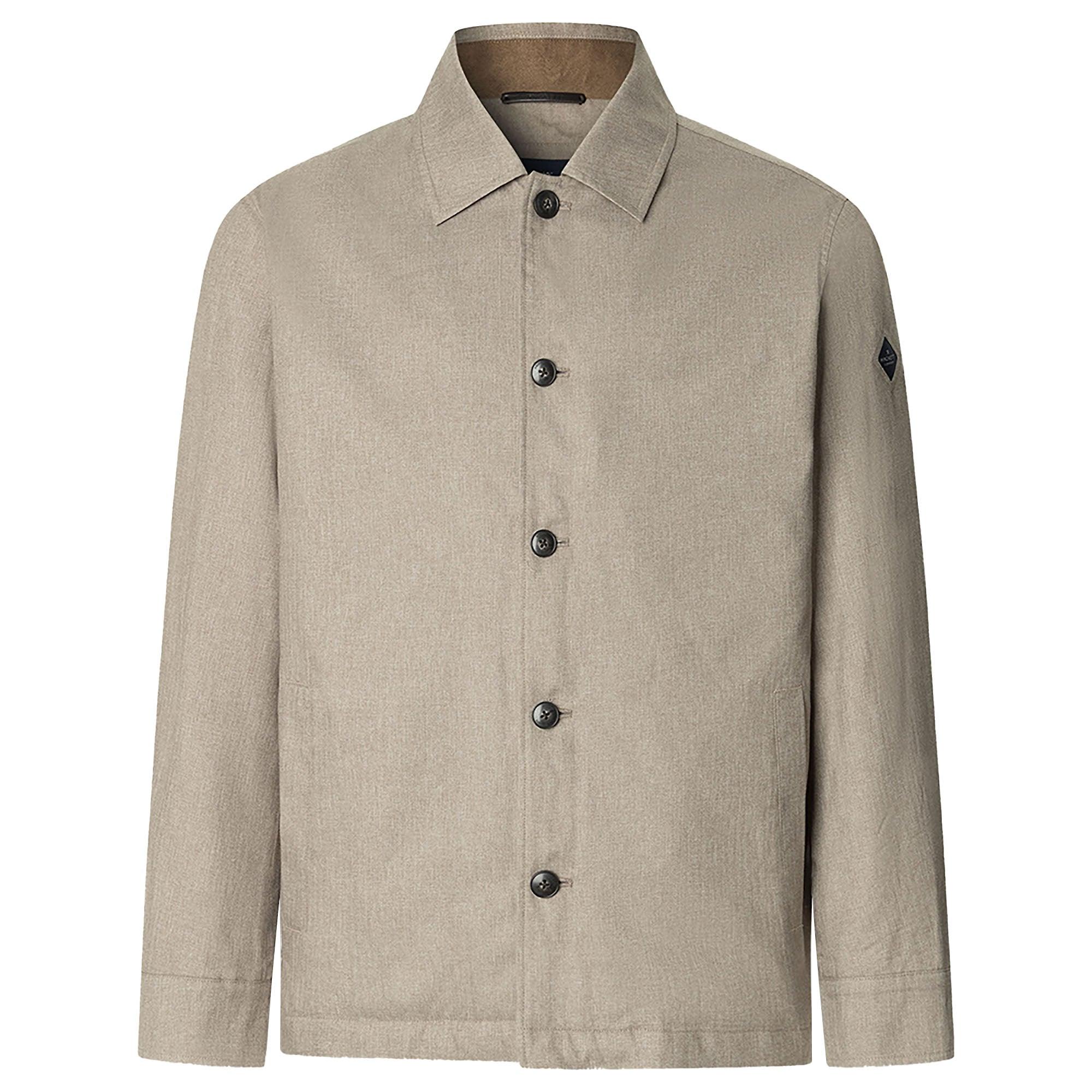 Product image 1 of 4 of Hackett Men's Herringbone Shirt Jacket - Taupe Beige