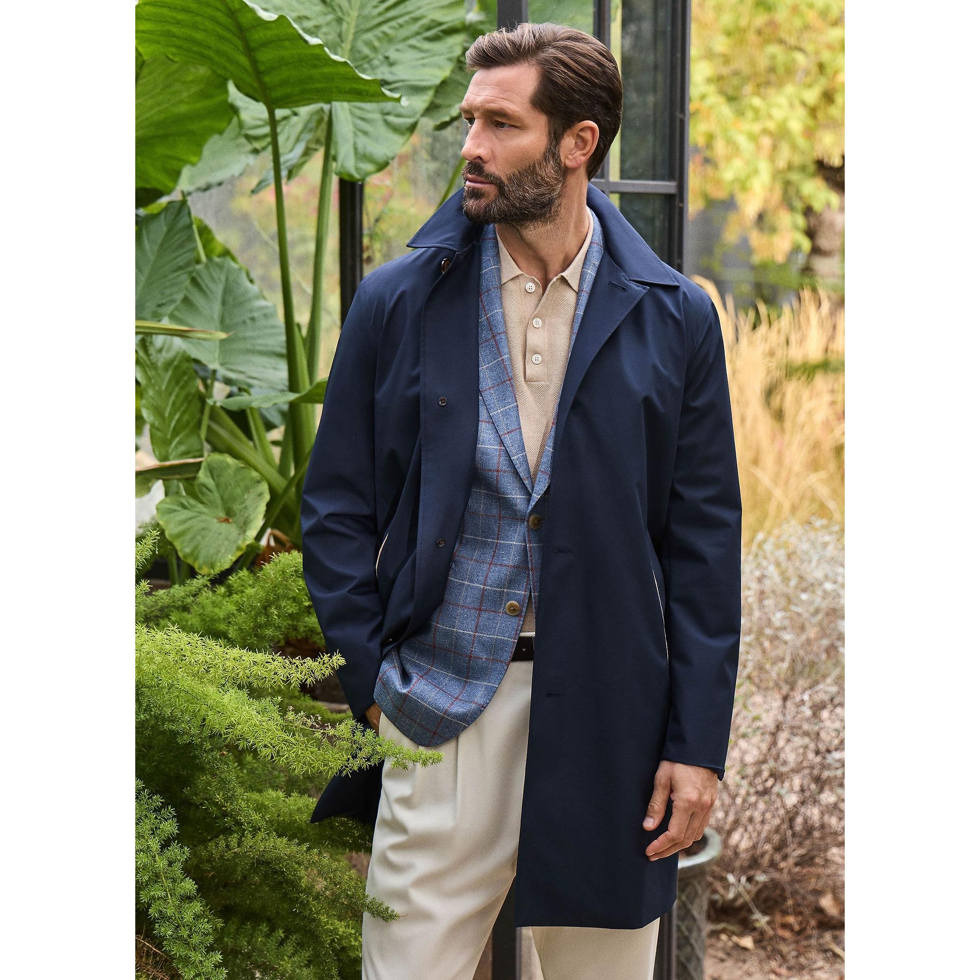Product image 8 of 11 of Hackett Men's Belgravia Mac - Midnight Blue