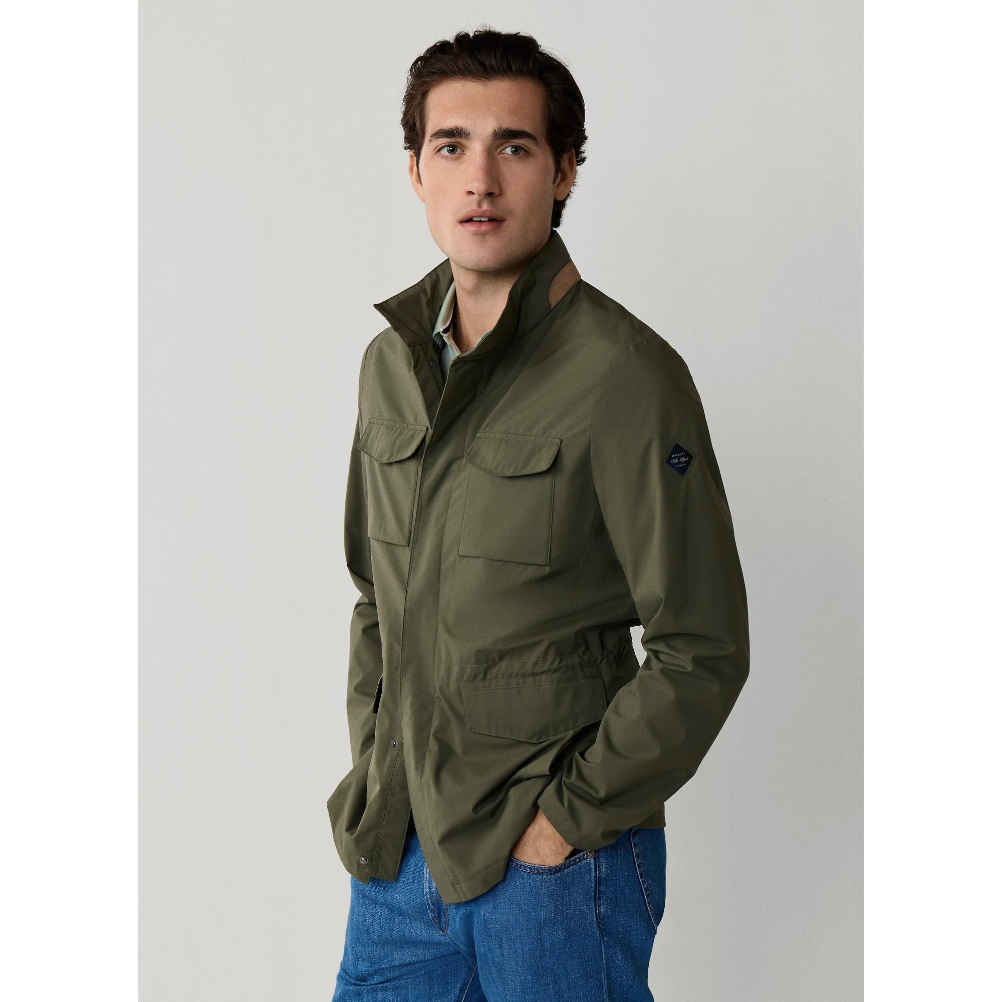 Product image 2 of 11 of Hackett Men's Tech Velo Jacket - Army Green