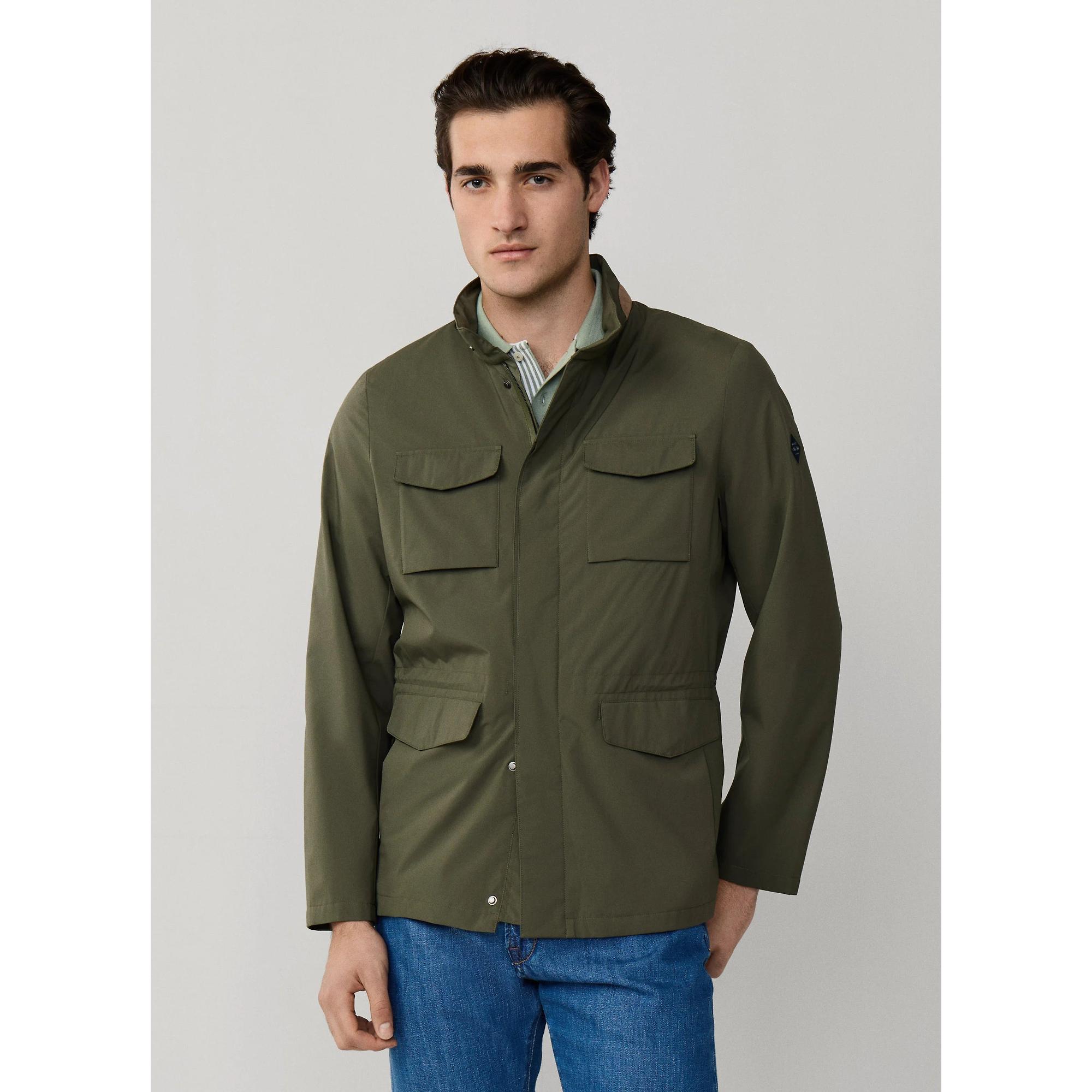 Product image 3 of 11 of Hackett Men's Tech Velo Jacket - Army Green