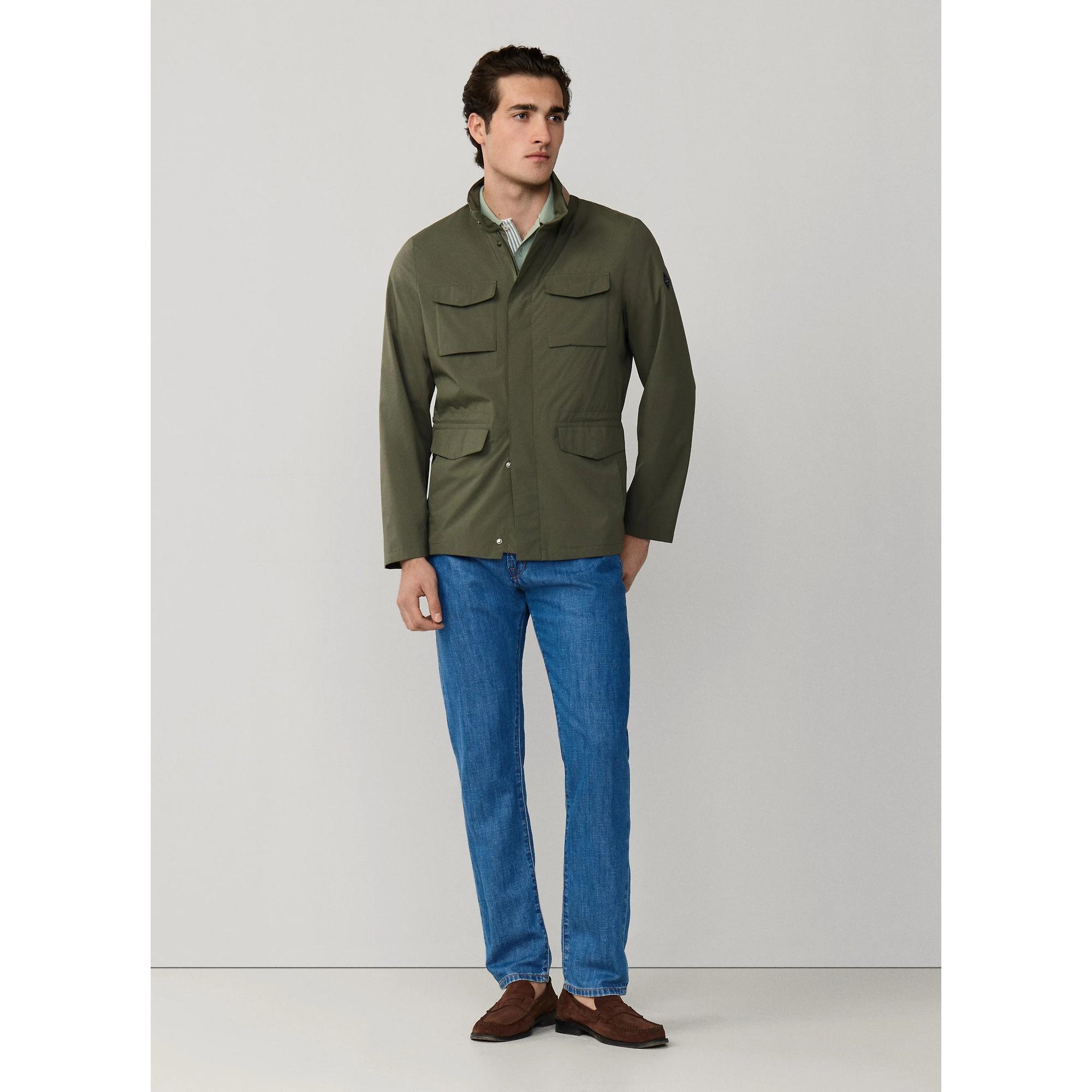 Product image 8 of 11 of Hackett Men's Tech Velo Jacket - Army Green