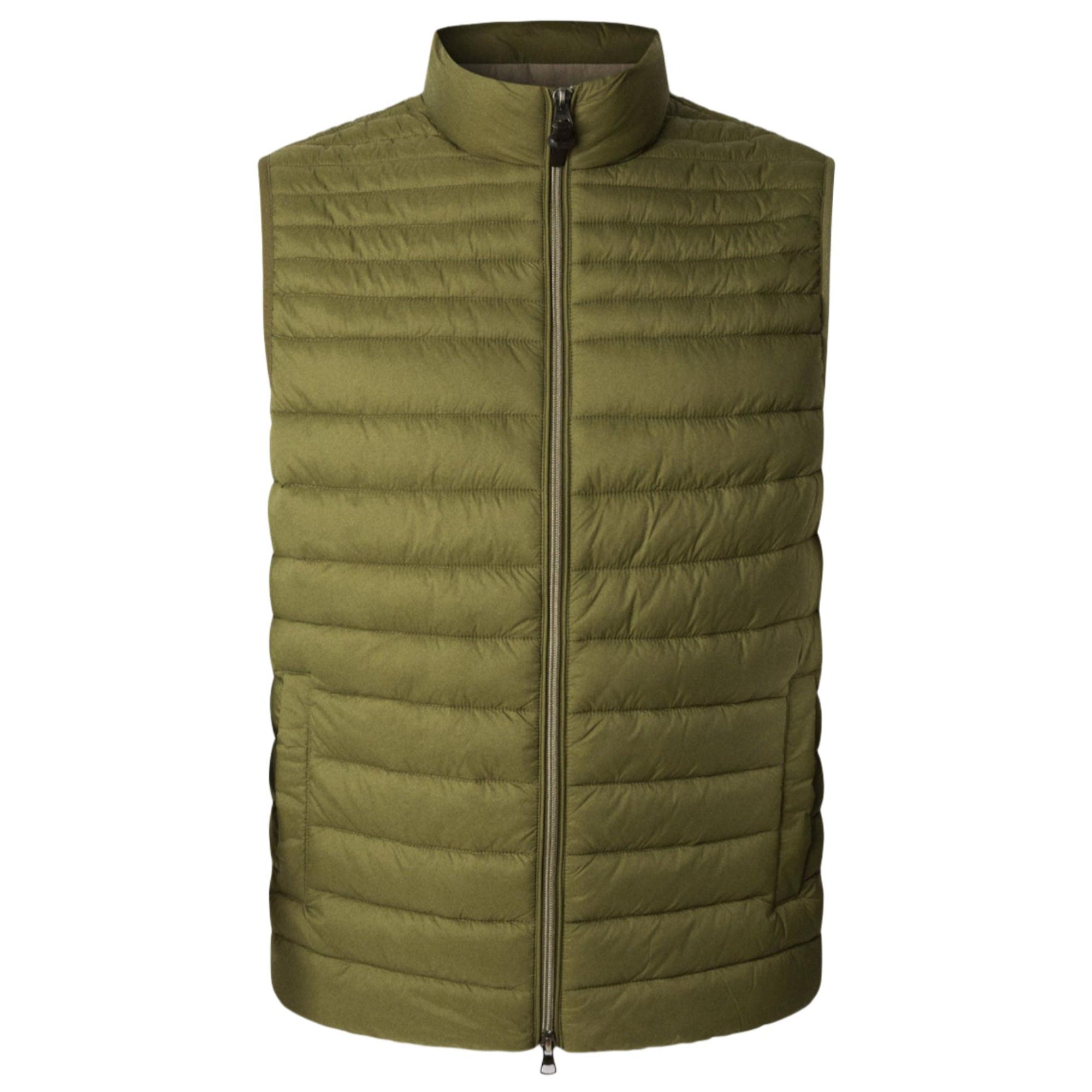 Product image 1 of 9 of Hackett Men's Ultra Lightweight Gilet - Combat Green