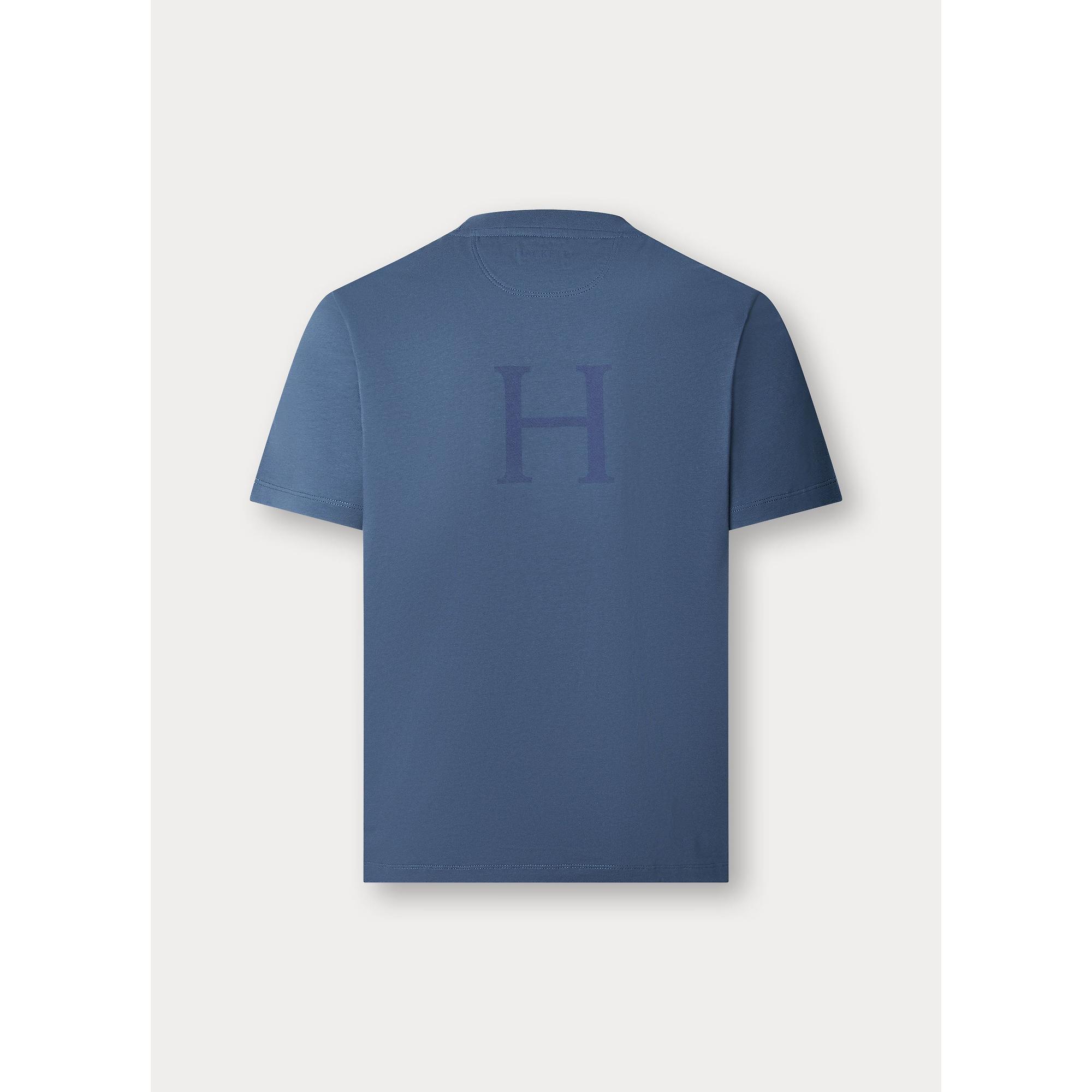Product image 3 of 9 of Hackett Men's Classic Fit Rally Union Jack T-Shirt - Dark Denim Blue