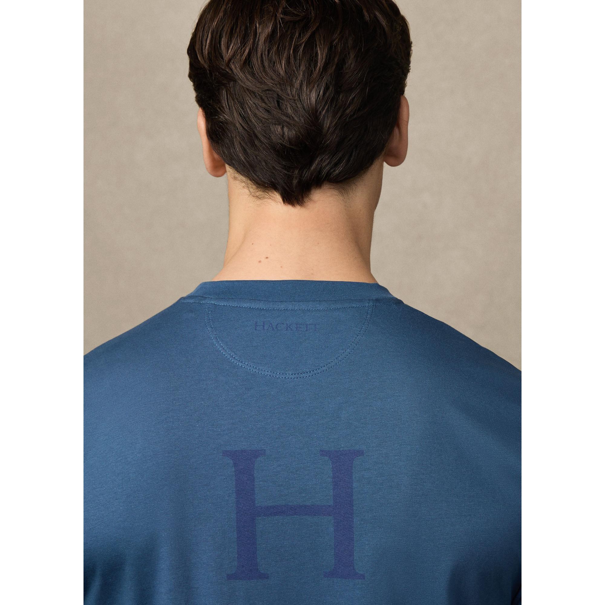 Product image 8 of 9 of Hackett Men's Classic Fit Rally Union Jack T-Shirt - Dark Denim Blue