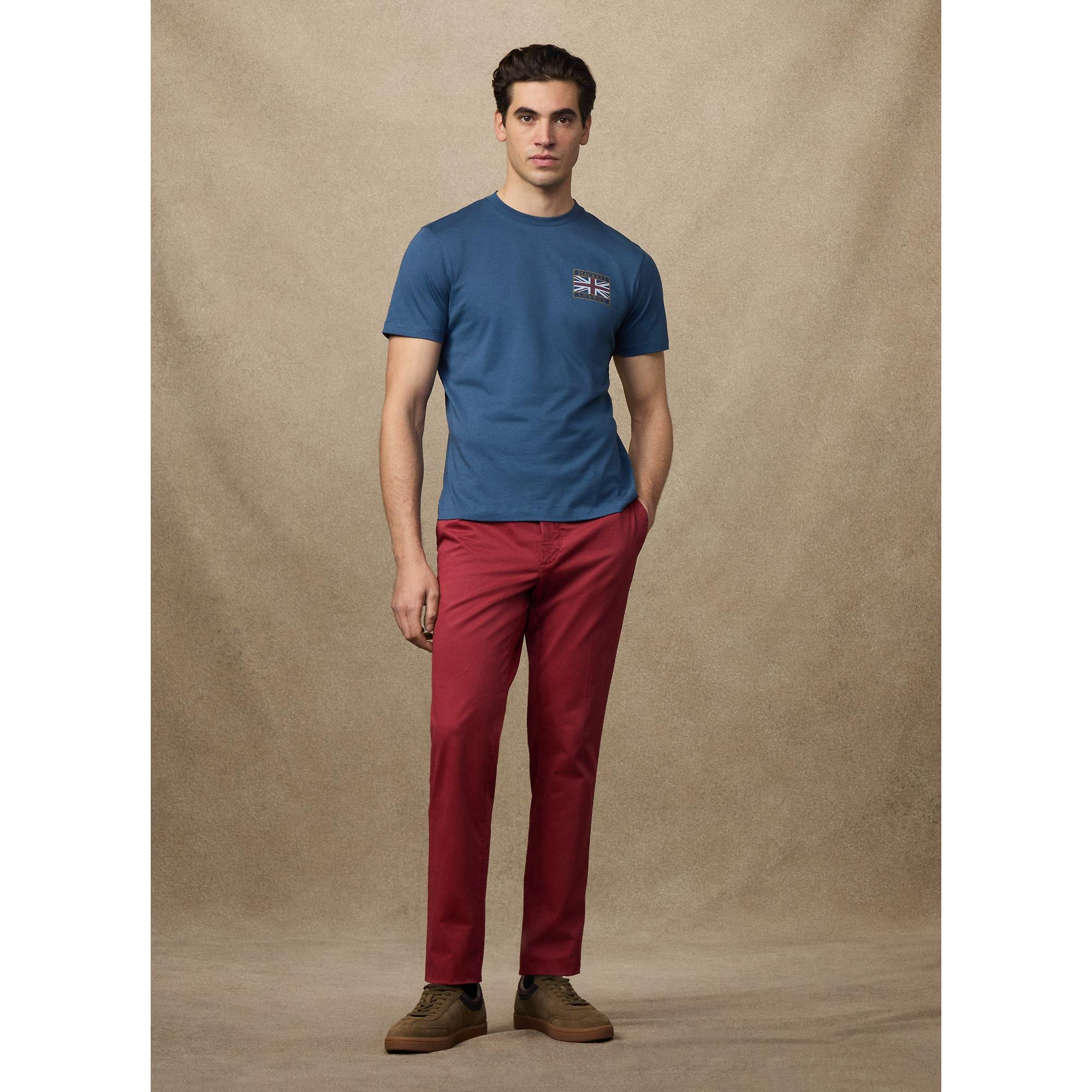 Product image 9 of 9 of Hackett Men's Classic Fit Rally Union Jack T-Shirt - Dark Denim Blue