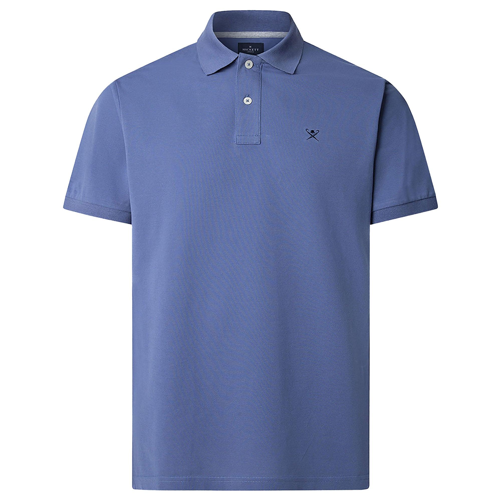 Product image 1 of 9 of Hackett Men's Slim Fit Short Sleeve Pique Polo - Eton Blue