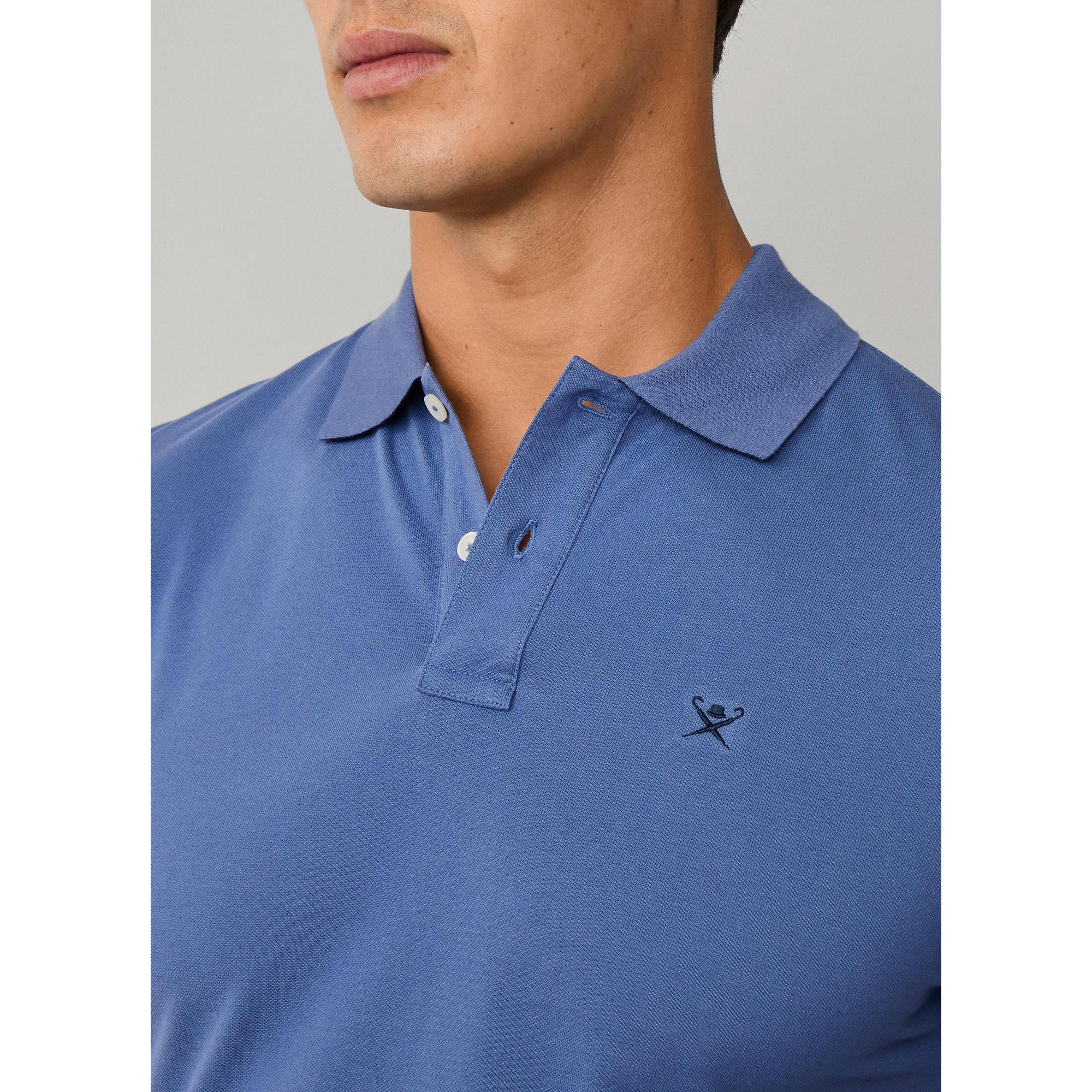 Product image 5 of 9 of Hackett Men's Slim Fit Short Sleeve Pique Polo - Eton Blue