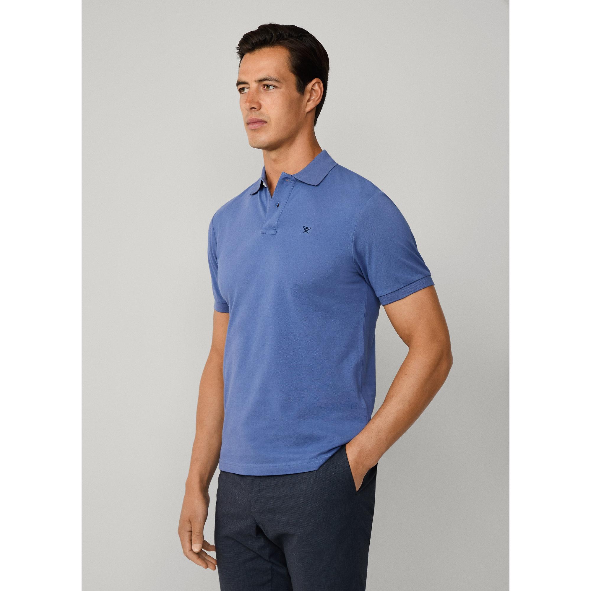 Product image 6 of 9 of Hackett Men's Slim Fit Short Sleeve Pique Polo - Eton Blue