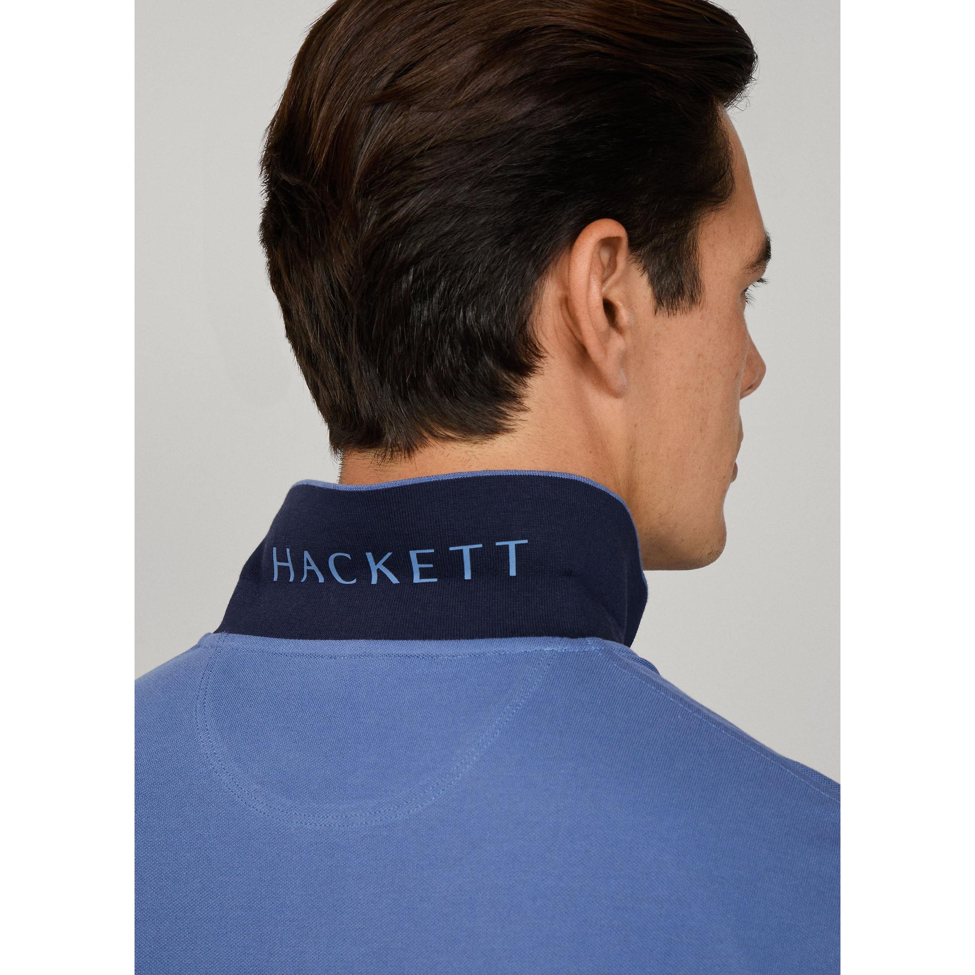 Product image 8 of 9 of Hackett Men's Slim Fit Short Sleeve Pique Polo - Eton Blue