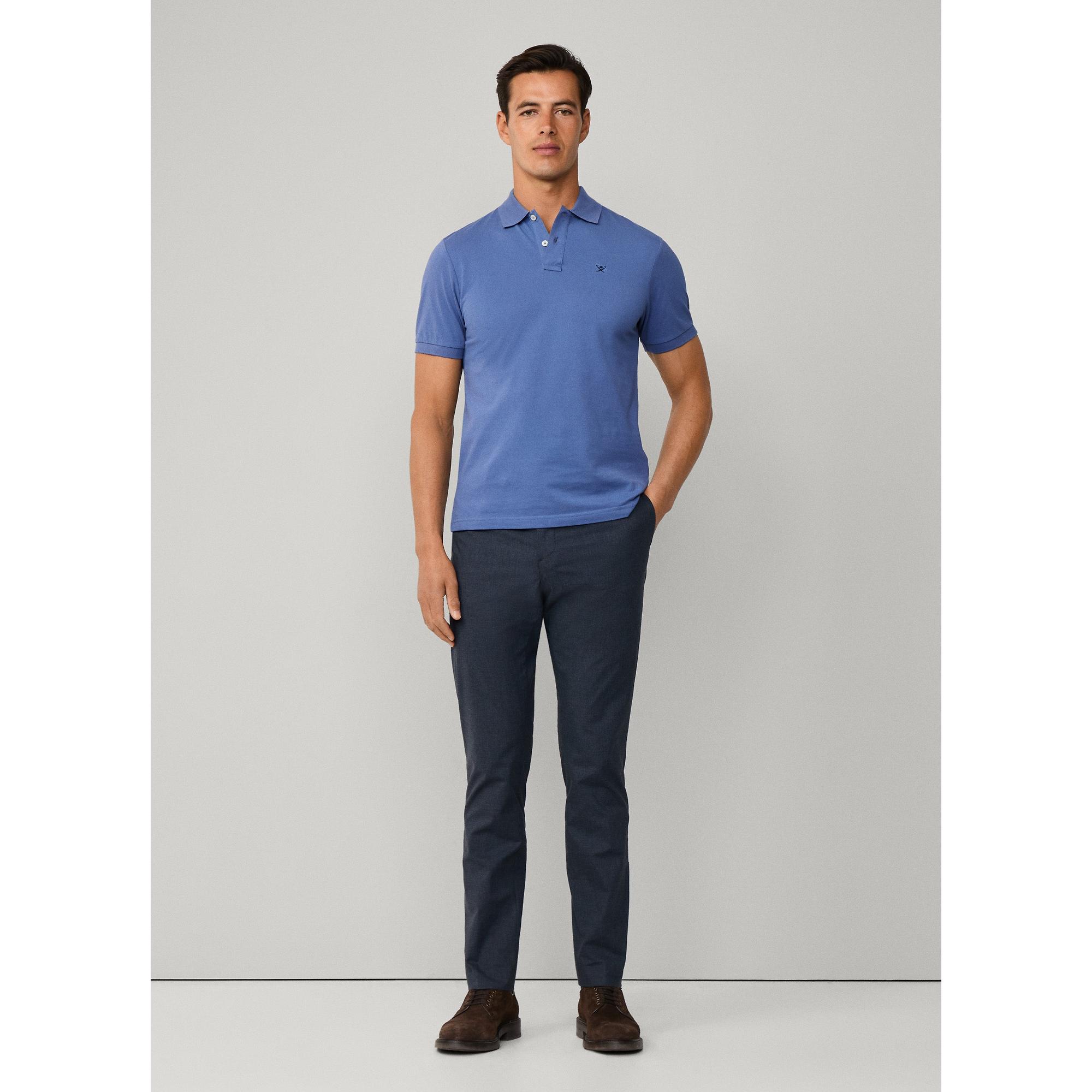 Product image 9 of 9 of Hackett Men's Slim Fit Short Sleeve Pique Polo - Eton Blue