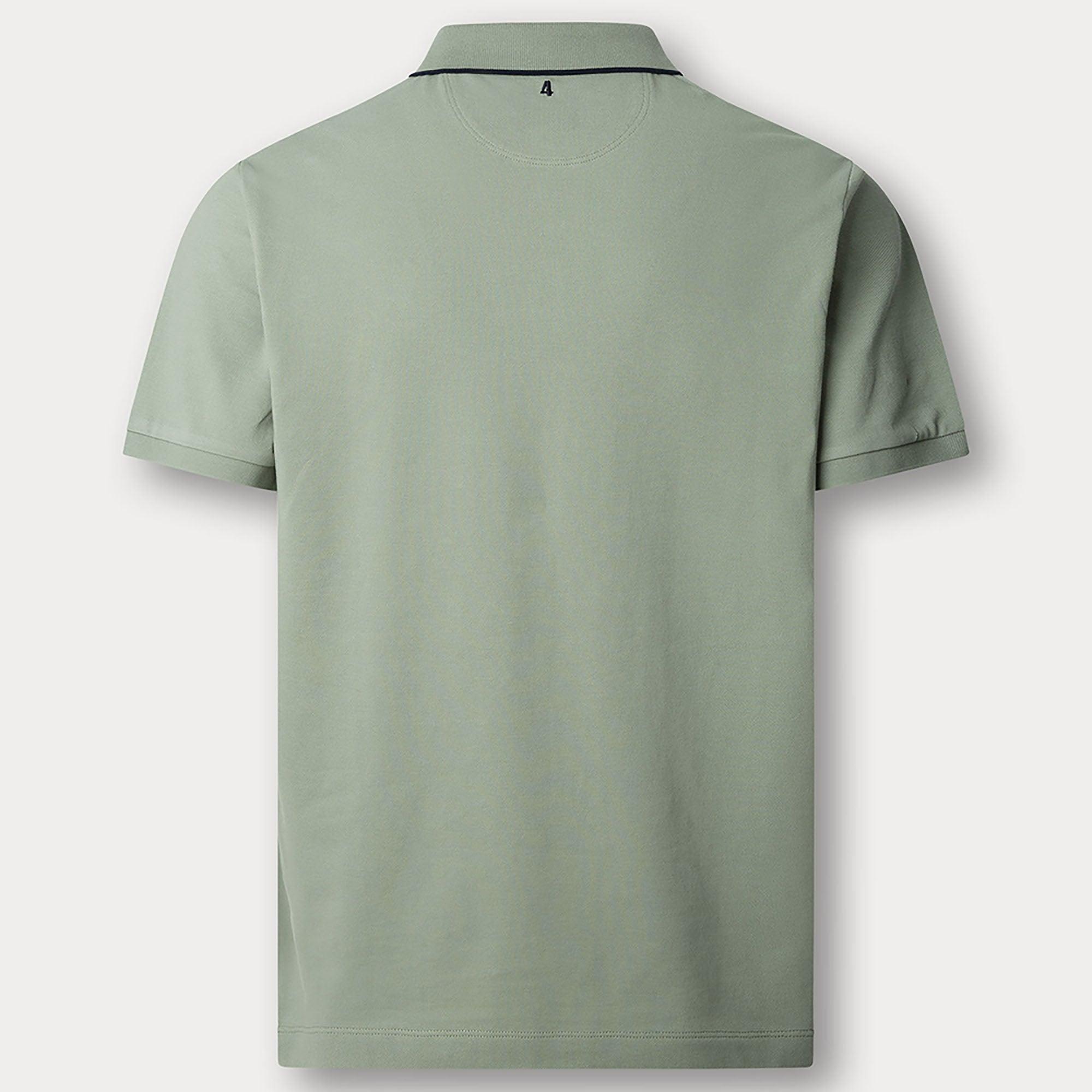 Product image 2 of 2 of Hackett Men's Classic Fit Short Sleeve Number Polo Shirt - Sage Green