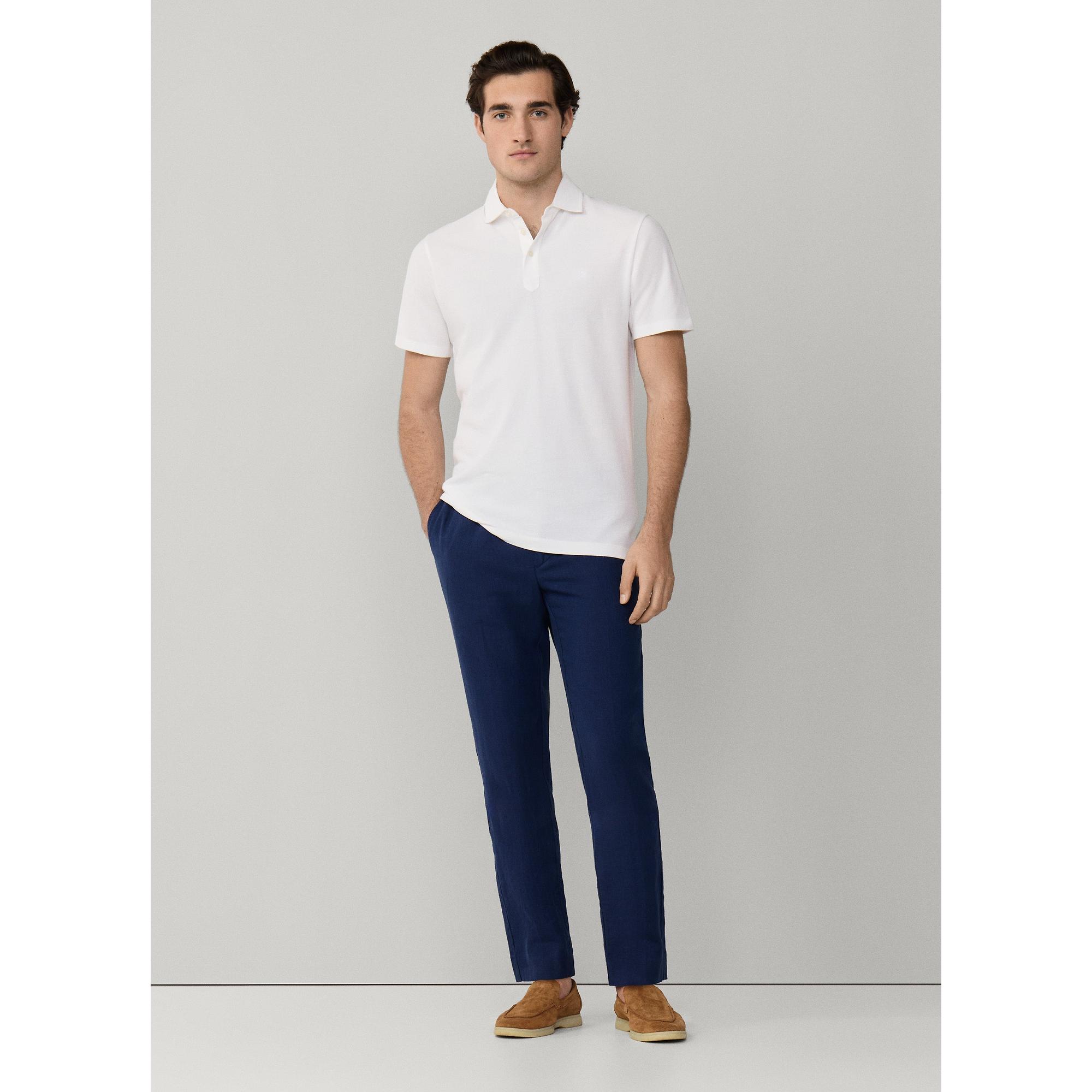 Product image 7 of 9 of Hackett Men's Classic Fit Short Sleeve Pique Polo Shirt - Optic White