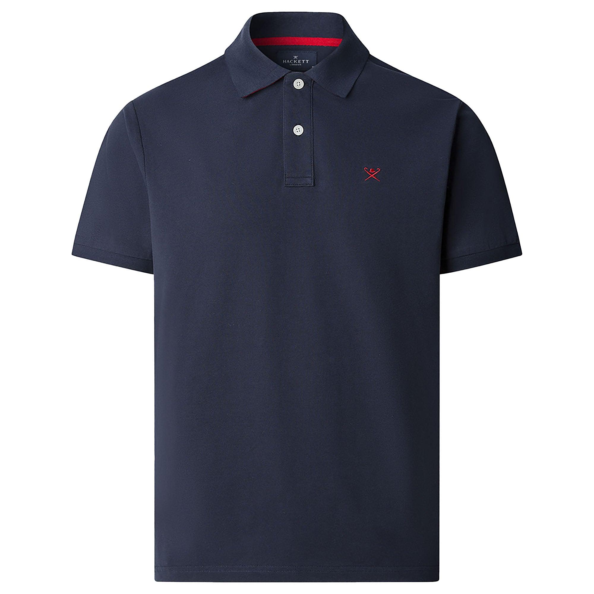 Product image 1 of 7 of Hackett Men's Slim Fit Short Sleeve Pique Polo Shirt - Navy