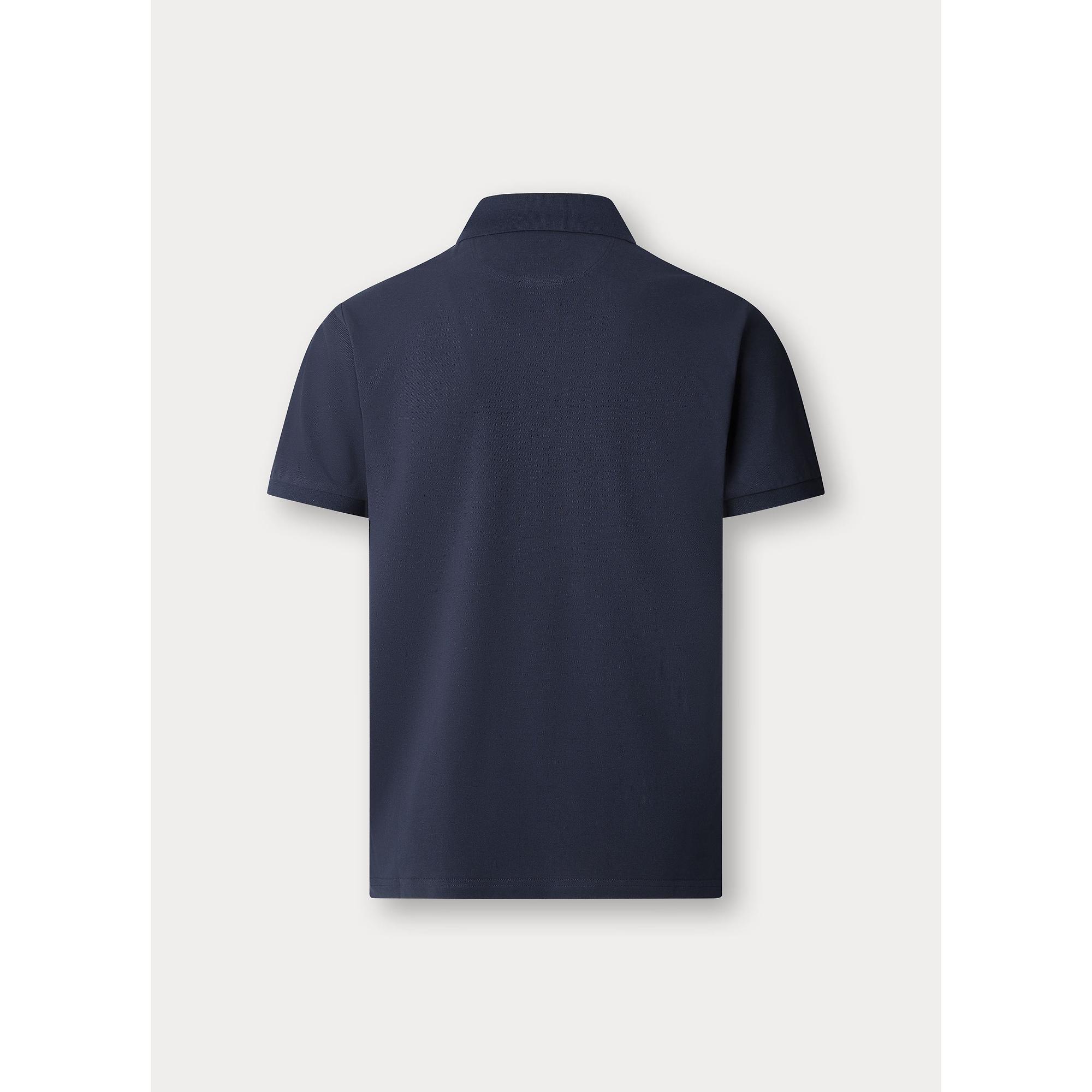 Product image 3 of 8 of Hackett Men's Slim Fit Short Sleeve Pique Polo Shirt - Navy