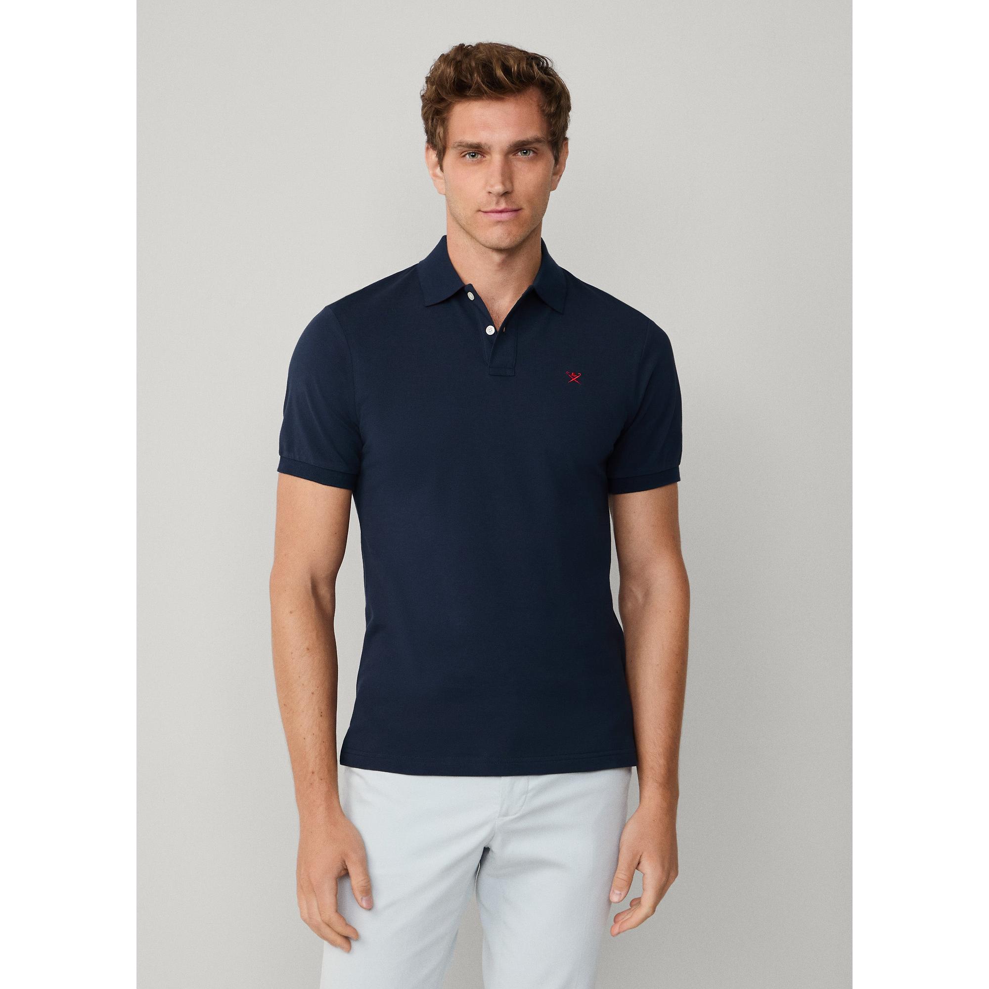 Product image 4 of 8 of Hackett Men's Slim Fit Short Sleeve Pique Polo Shirt - Navy