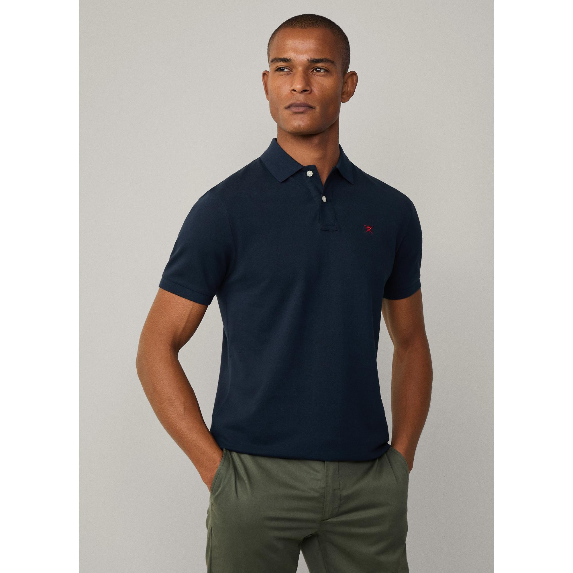 Product image 4 of 7 of Hackett Men's Slim Fit Short Sleeve Pique Polo Shirt - Navy