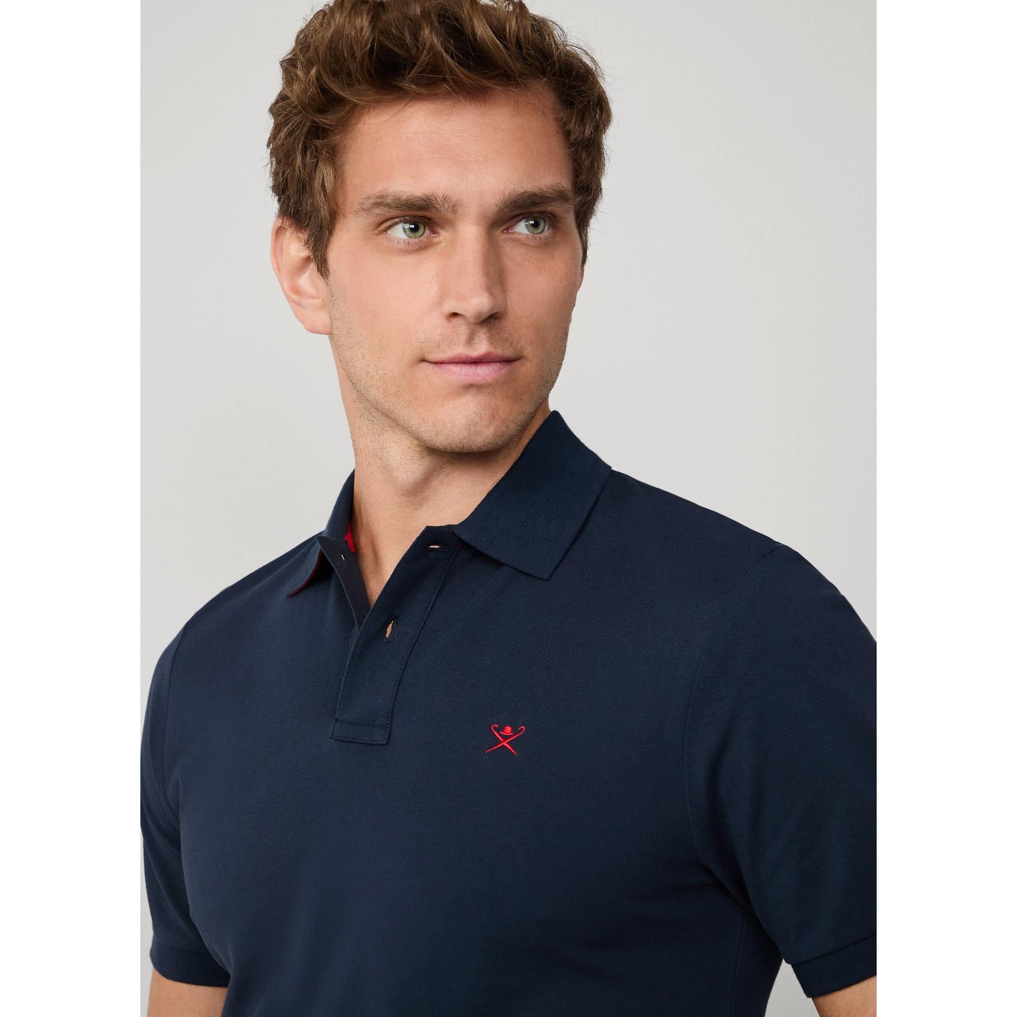 Product image 5 of 8 of Hackett Men's Slim Fit Short Sleeve Pique Polo Shirt - Navy