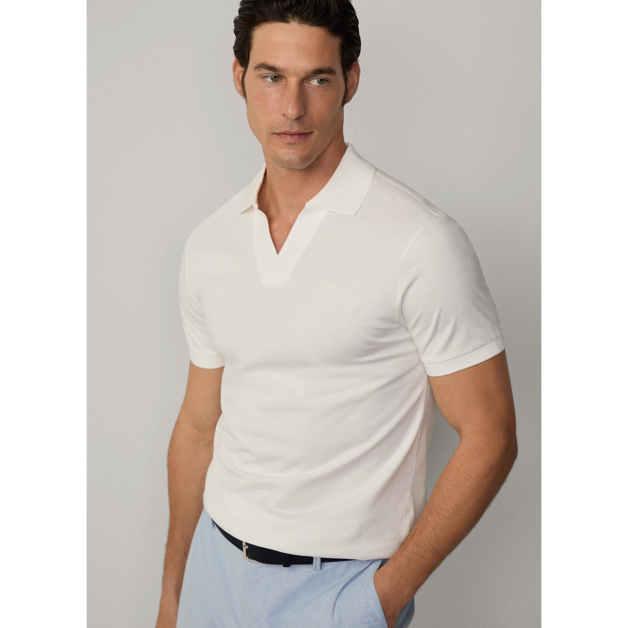 Product image 3 of 7 of Hackett Men's Classic Fit Short Sleeve Johnny Polo - Off White
